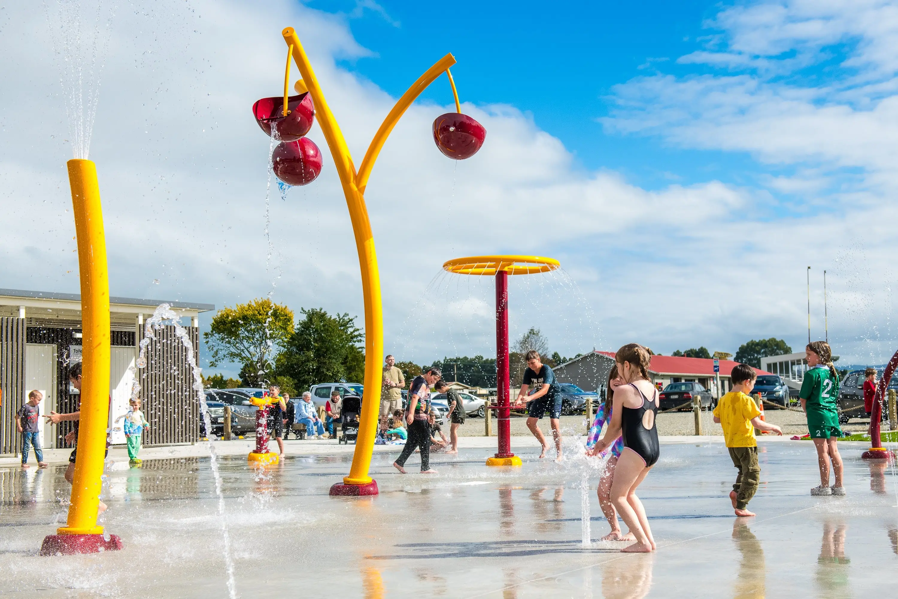 A \\'\\'splash pad\", like this one which opened in Mataura last year, has been proposed for Cromwell. Photo: Jackie Tav Photography