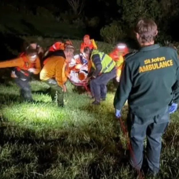 Retirement village resident rescued from steep terrain after hours in cold
