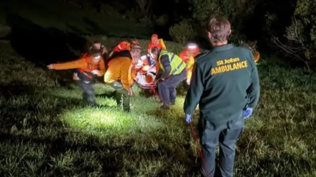 Retirement village resident rescued from steep terrain after hours in cold