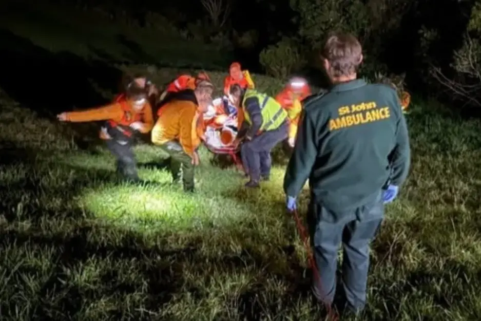The woman was rescued from steep terrain after going for a walk on Wednesday. Photo: NZ Police