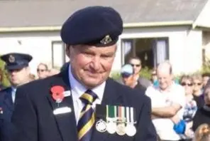 The late serviceman and former Waikouaiti RSA president Ian Taylor on Anzac Day Photo: Supplied