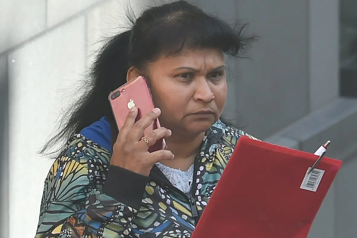 Annie Varghese leaves court last August. Photo: Gregor Richardson