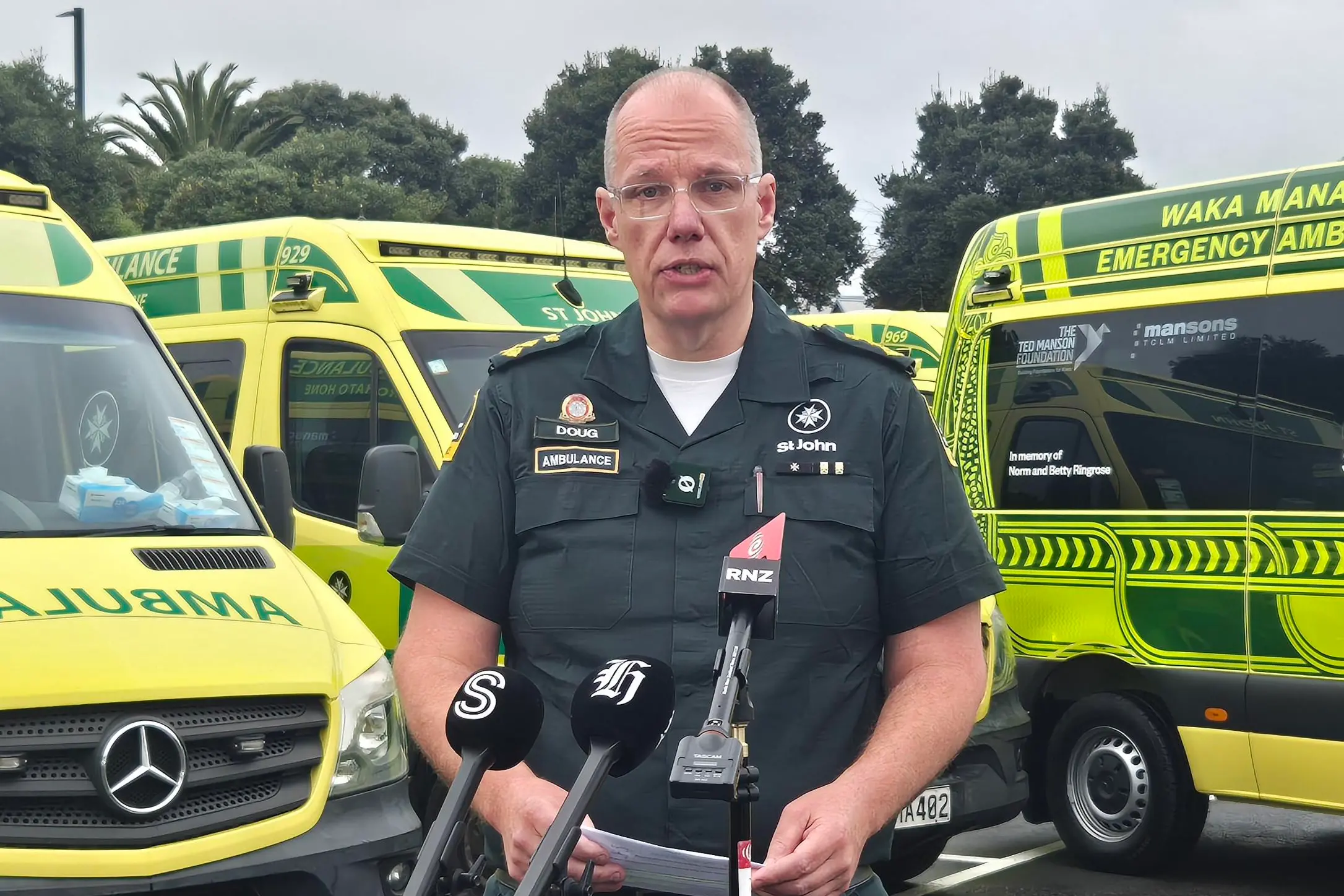 Hato Hone St John director of ambulance operations Doug Gallagher. Photo: RNZ