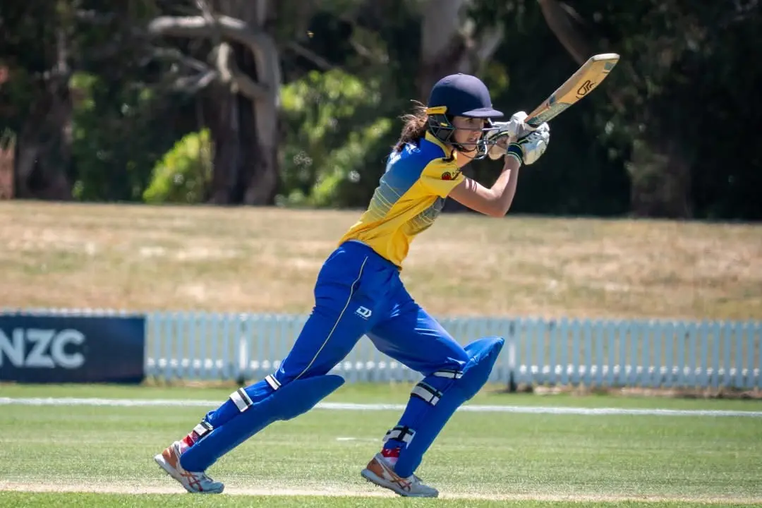 In the flow: Abby Fookes showing her fluent batting style. Photo: New Zealand Cricket