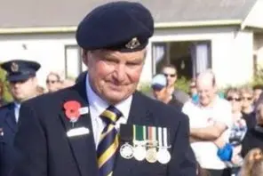 The late serviceman and former Waikouaiti RSA president Ian Taylor during an Anzac Day service. Photo: Supplied