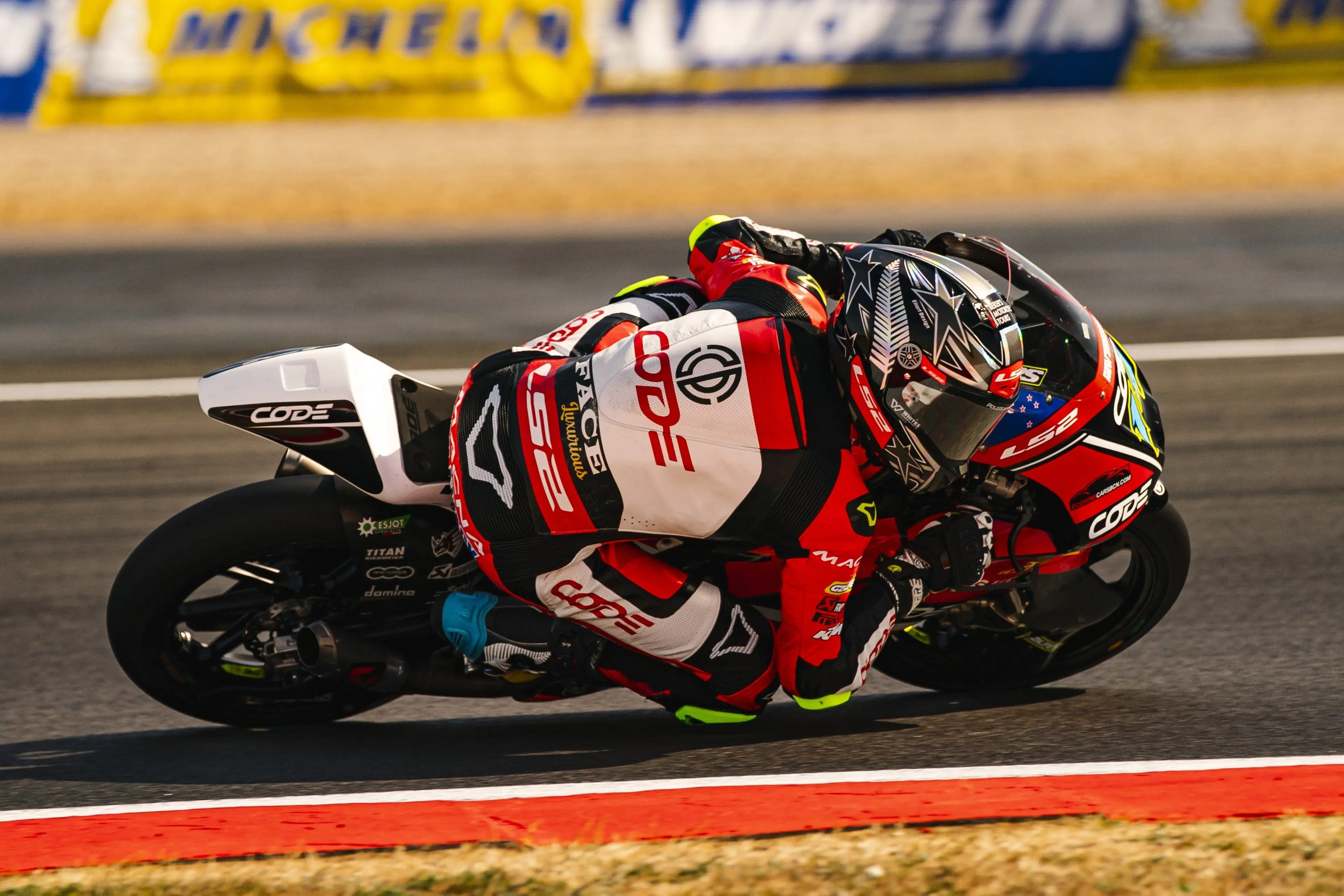 New Zealand grand prix racer Cormac Buchanan in action at the BritishGP at Silverstone, racing for CODE Motorsports. Photo: Manu Tormo