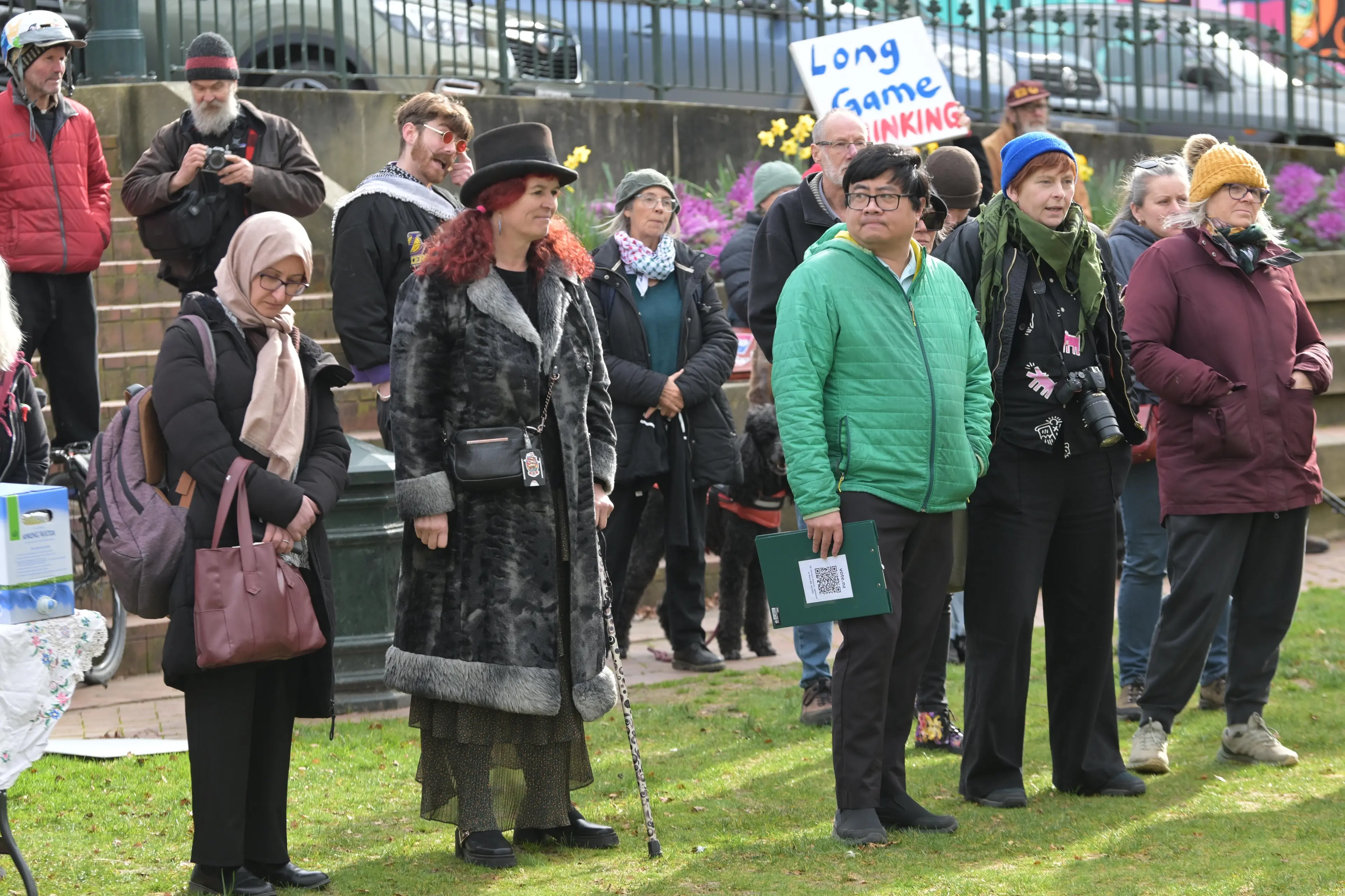 Demonstrators gather in the Octagon on Wednesday to show their opposition to data centres.\\u00A0Photo: Gerard O\\'Brien