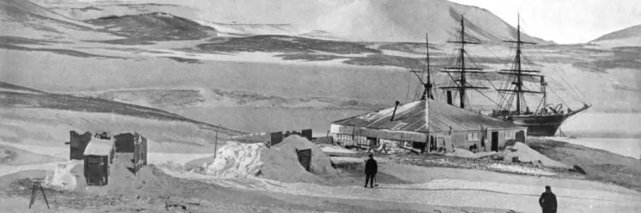 The \\'Discovery\\' winter camp. Wikimedia, CC BY-NC
