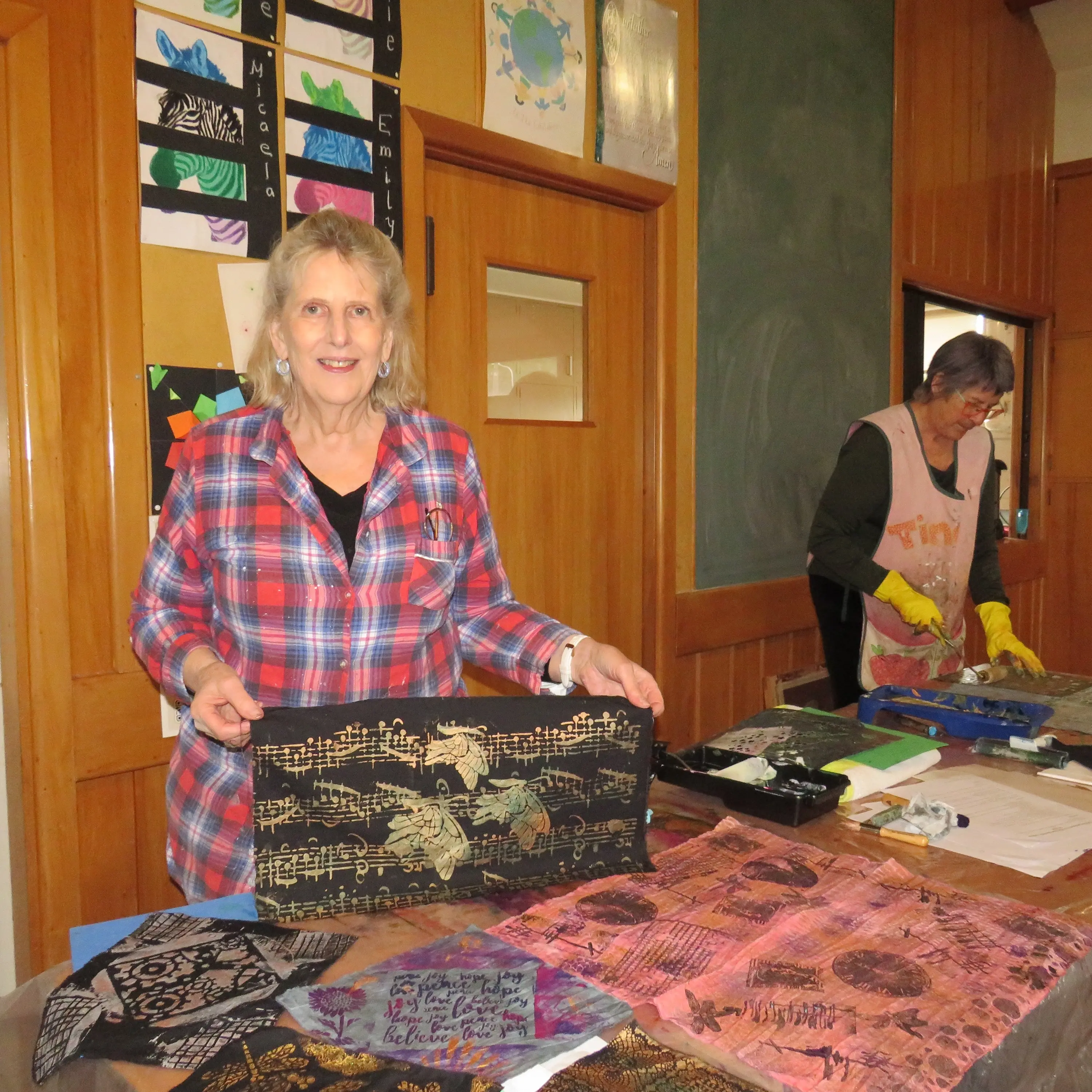 Turning plain fabric into creative works of art