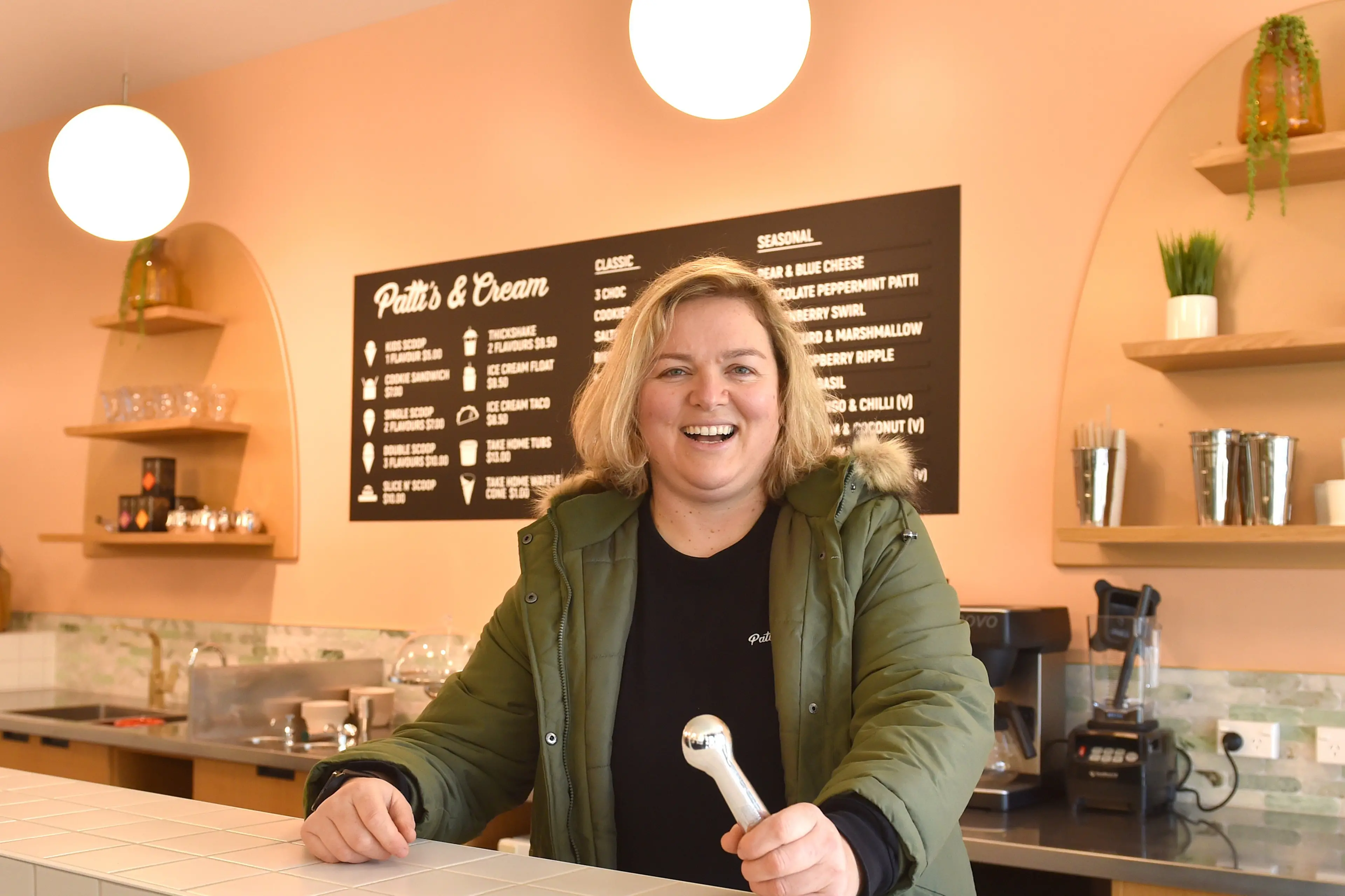 Patti\\'s & Cream owner Olive Tabor pictured at the George St diner in 2022. Photo: Gregor Richardson