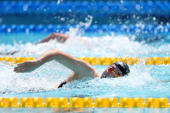 Erika Fairweather swum the 200m freestyle final in a time of 1m 55.05s. Photo: Getty Images