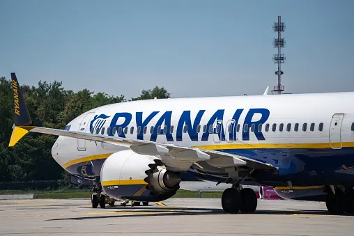 The passenger was partially sucked out the window of a Ryan Air plane. Photo: Getty Images