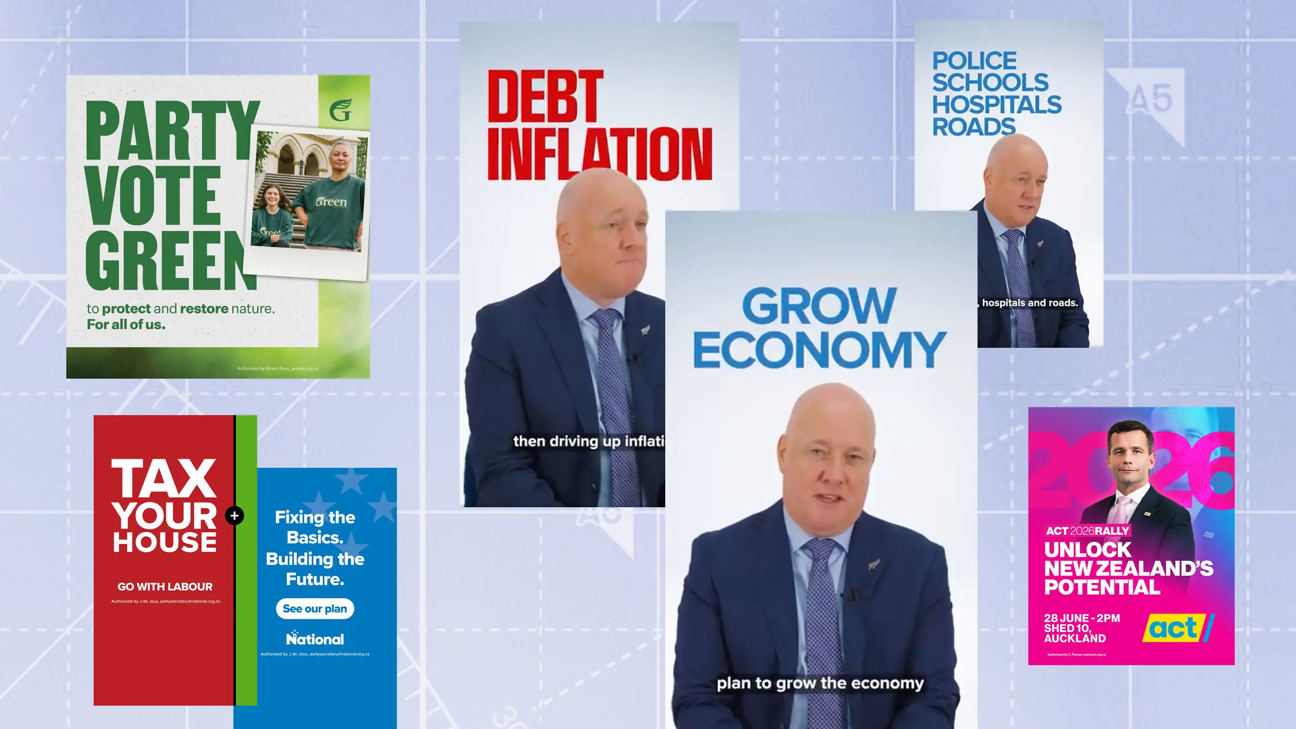 The National Party's 92 political ads seen by only men