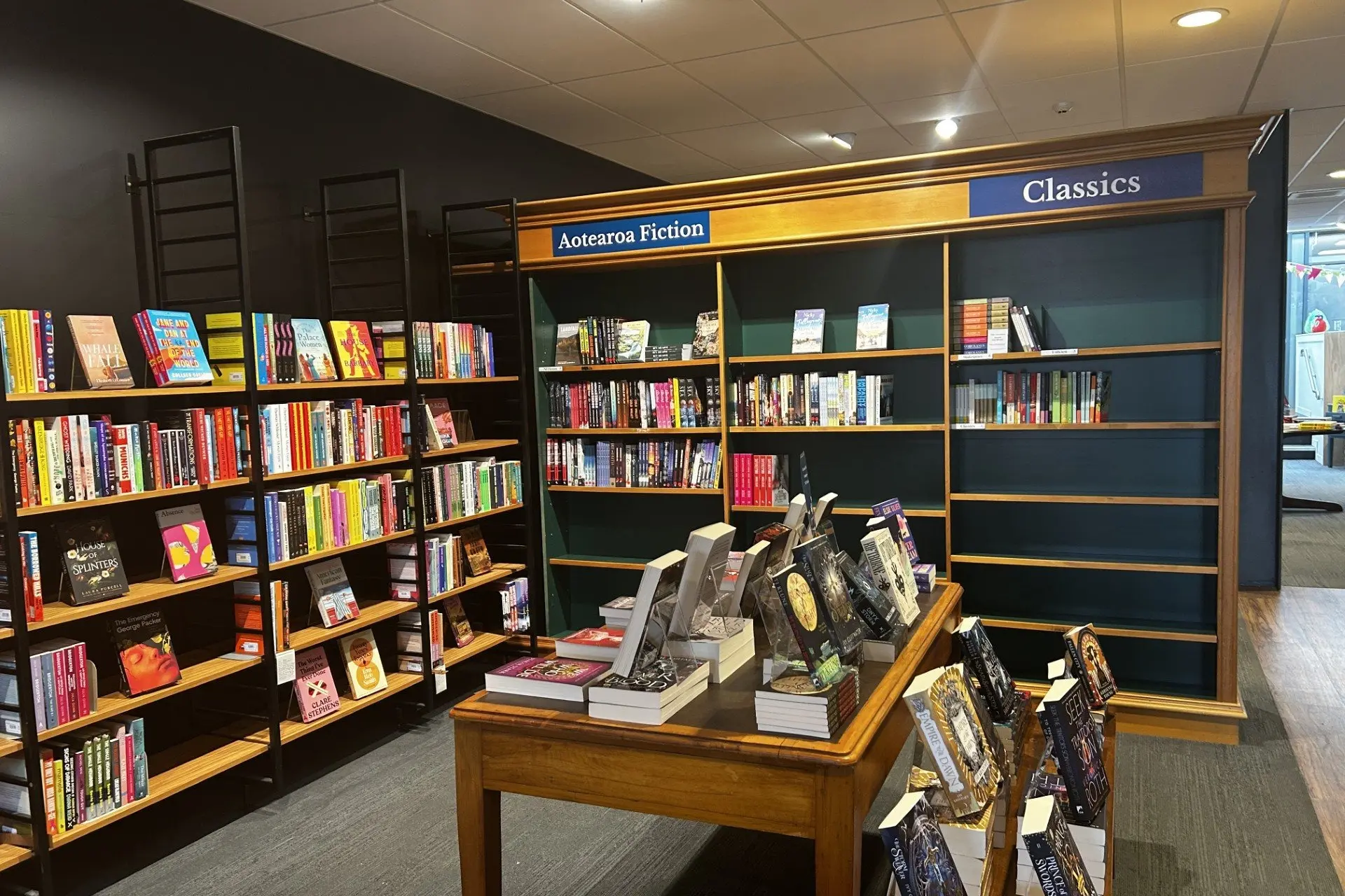 The shelves at the University Book Shop, in Great King St, have been gradually emptying after the bookstore\\'s planned downsizing and relocation were announced last month. Photo: Staff Photographer