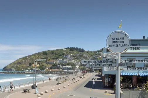 The alleged attack happened on the Esplanade in St Clair. Photo: Gerard O\\'Brien