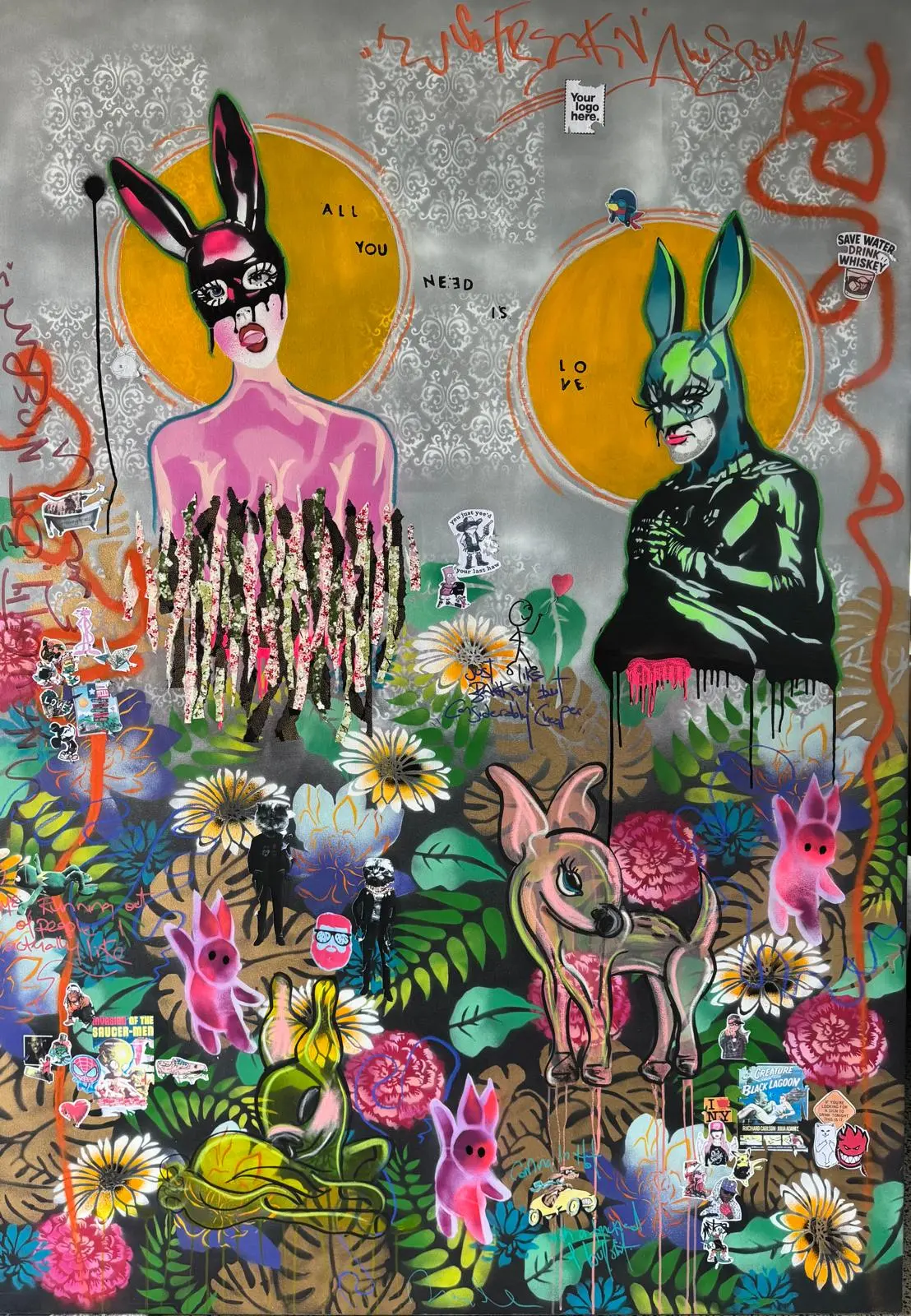 \\'Expect the unexpected\\': \\'Black Rabbit\\' is one of the pieces in Rachel Rush\\'s new exhibition, \\'Paint the Town\\', which opens at Queenstown\\'s Artbay Gallery tonight. Photo: Supplied