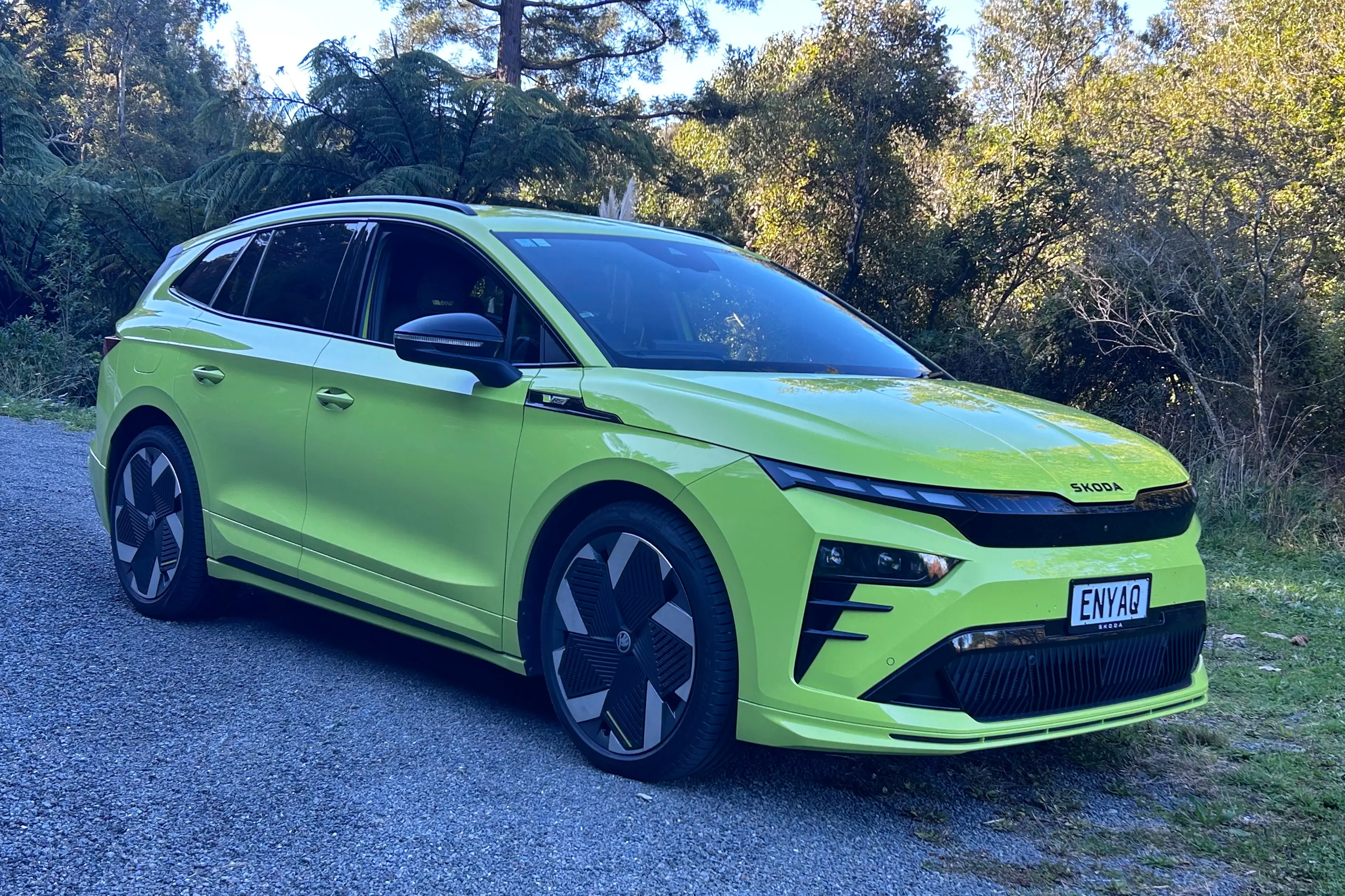 Skoda claims the Enyaq RS 85 as its most muscular road-tuned product yet. Photo: Richard Bosselman