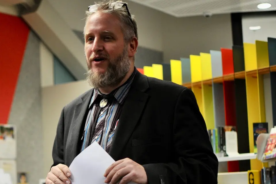 Celebrating poetry\\u2026 Waimakariri Libraries\\u2019 learning connections co-ordinator and poet Jason Clements, who writes under the name Doc Drumheller, will host National Poetry Day events in Rangiora on Friday, August 28. PHOTO: SHELLEY TOPP