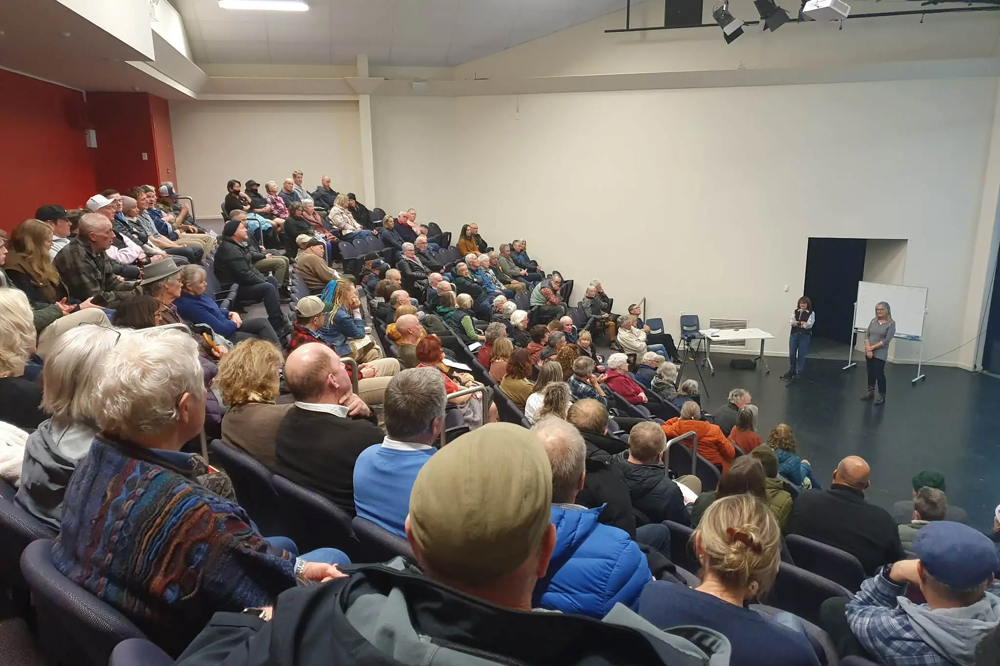 More than 125 Mackenzie residents gathered on Wednesday to discuss the future of the High Country. Photo: Mary Murdoch via LDR