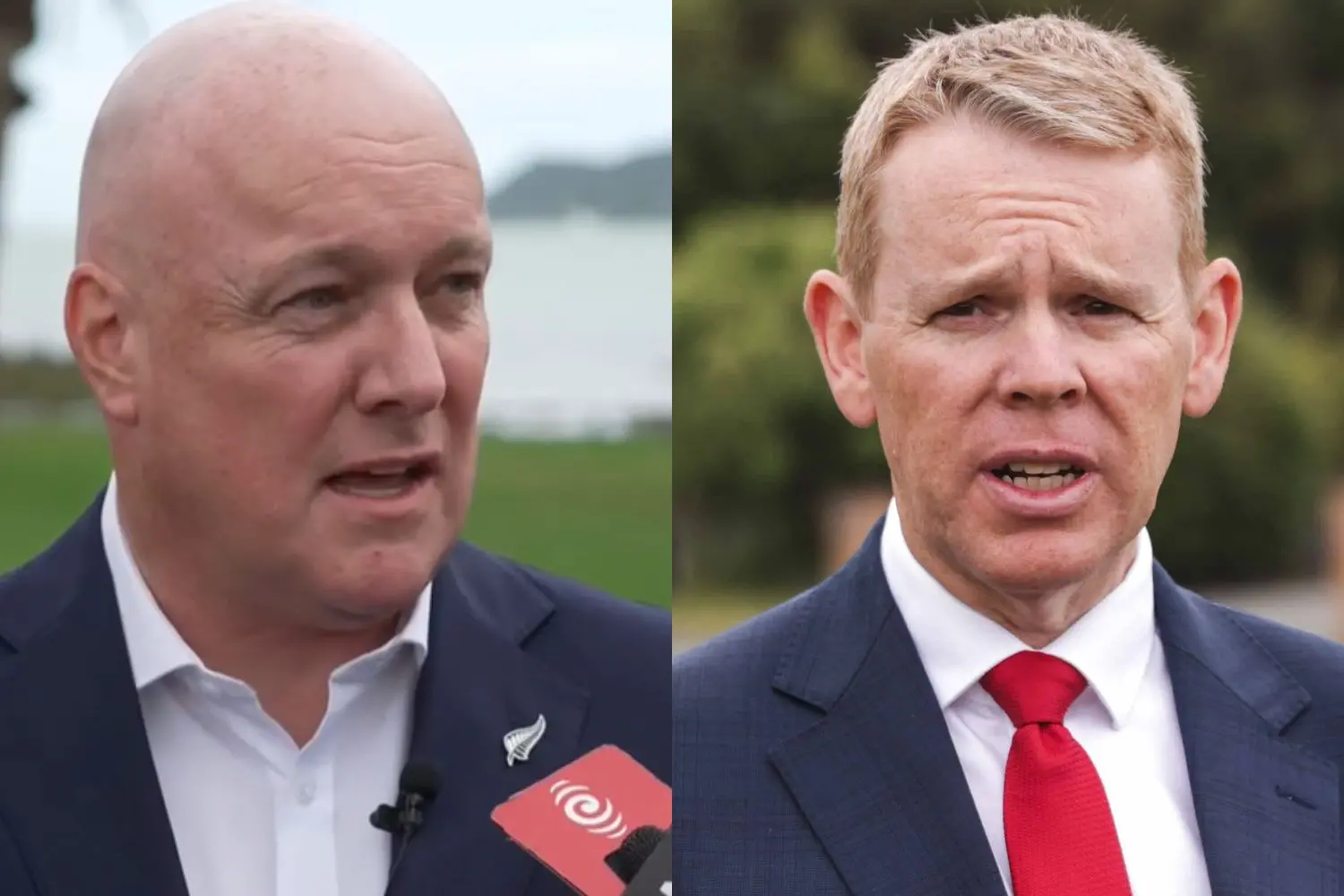 Christopher Luxon and Chris Hipkins.