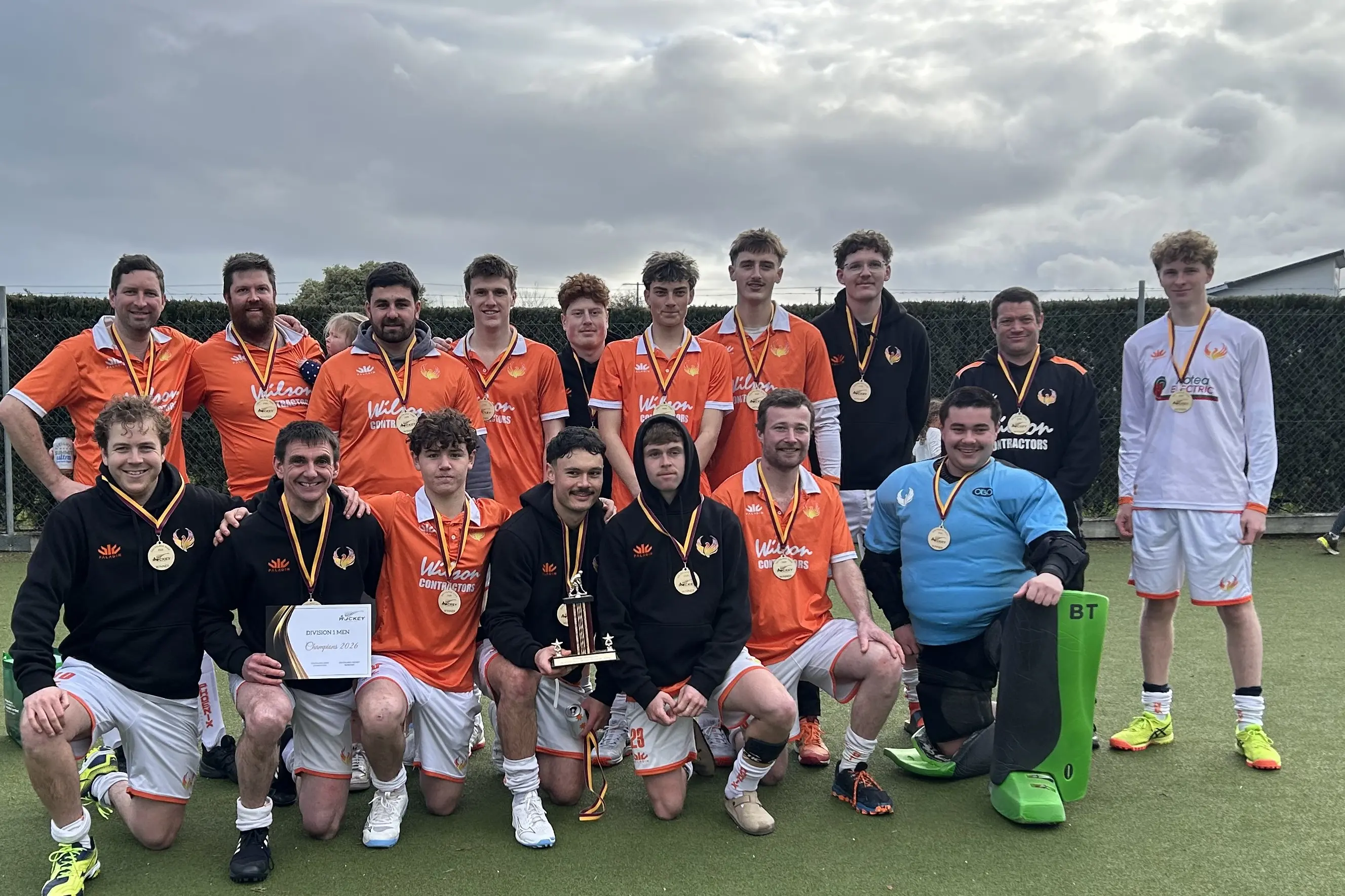 Phoenix Orange have scored their sixth consecutive Hockey Southland division one men\\'s title beating Eastern United Green in a penalty goal shootout during Saturday\\'s final in Gore. Photo: Supplied