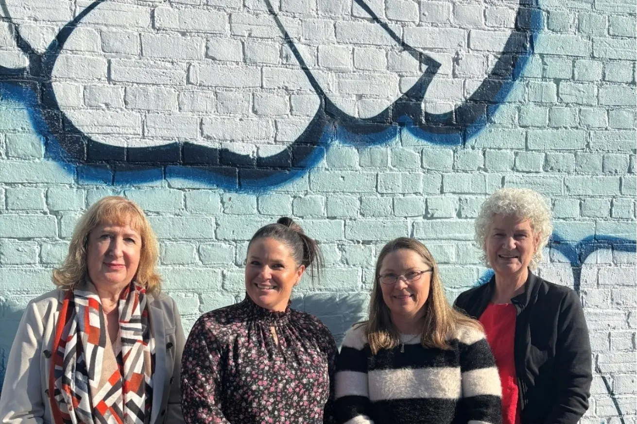 Preparing for their amalgamation are (from left) Dementia Canterbury chief executive Darral Campbell, Alzheimers South Canterbury service manager Rosie Chambers, Alzheimers South Canterbury dementia adviser Leah Caldwell and Alzheimers South Canterbury board chair Karen Foster. Photo: Supplied