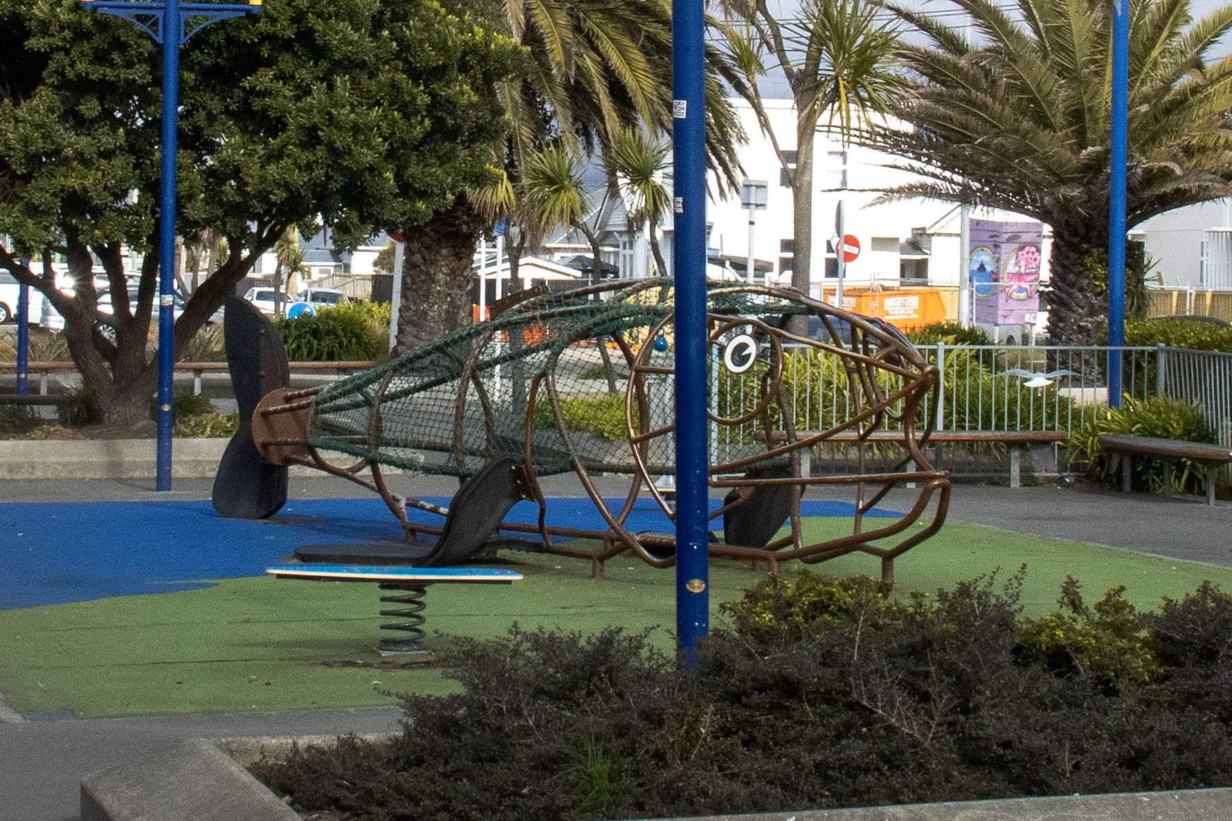 One Fish Playground in Brighton Mall features a well-known fish-shaped climbing frame. Photo: Geoff Sloan