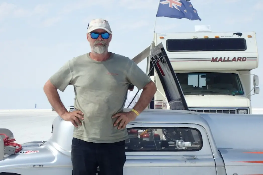 Surfer and carpenter Bruce Thornton broke the previous record for the fastest man alive in Southland, set by Chris Barnes. Photo: Supplied