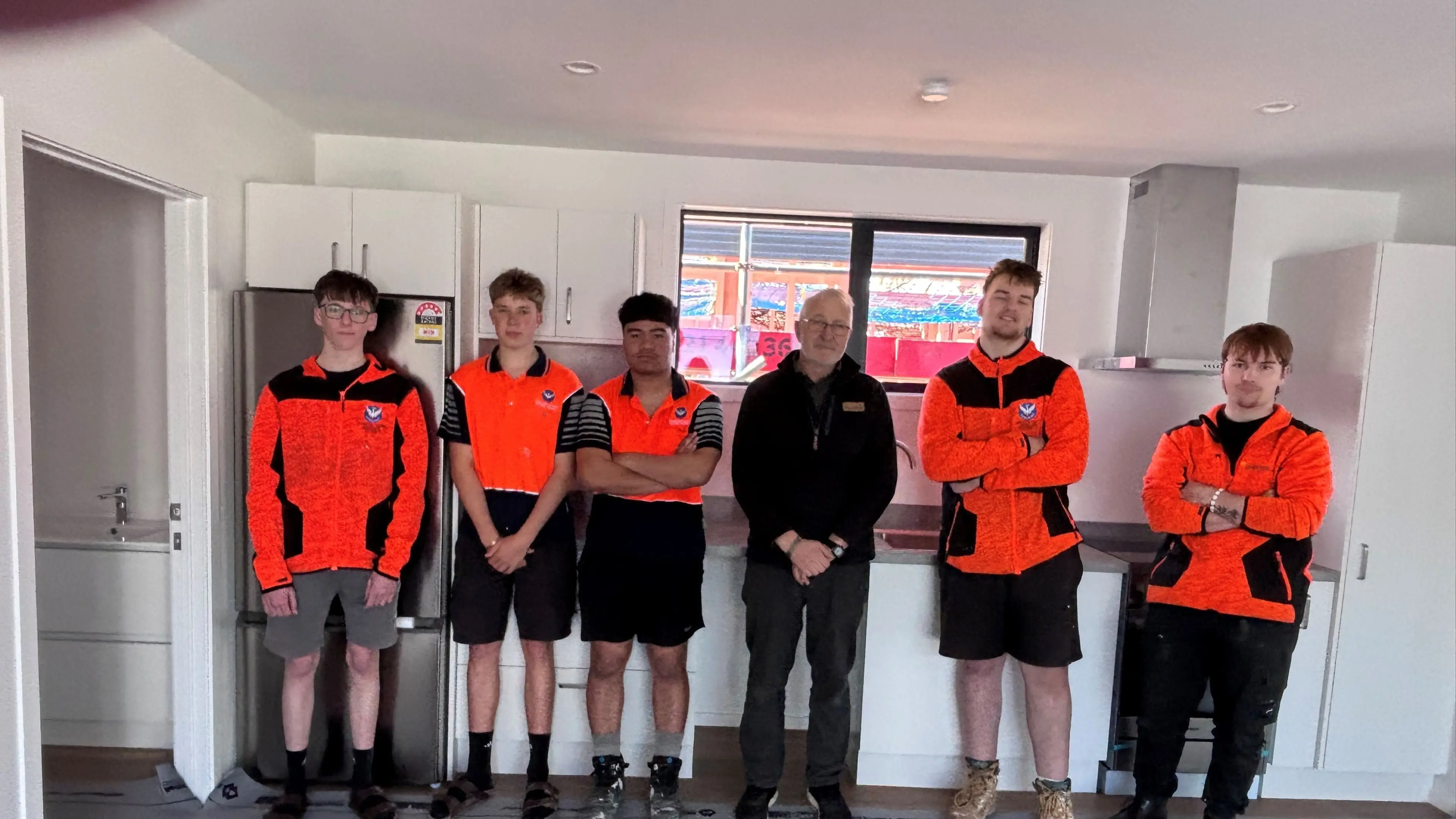 Open home: Students building one house at a time