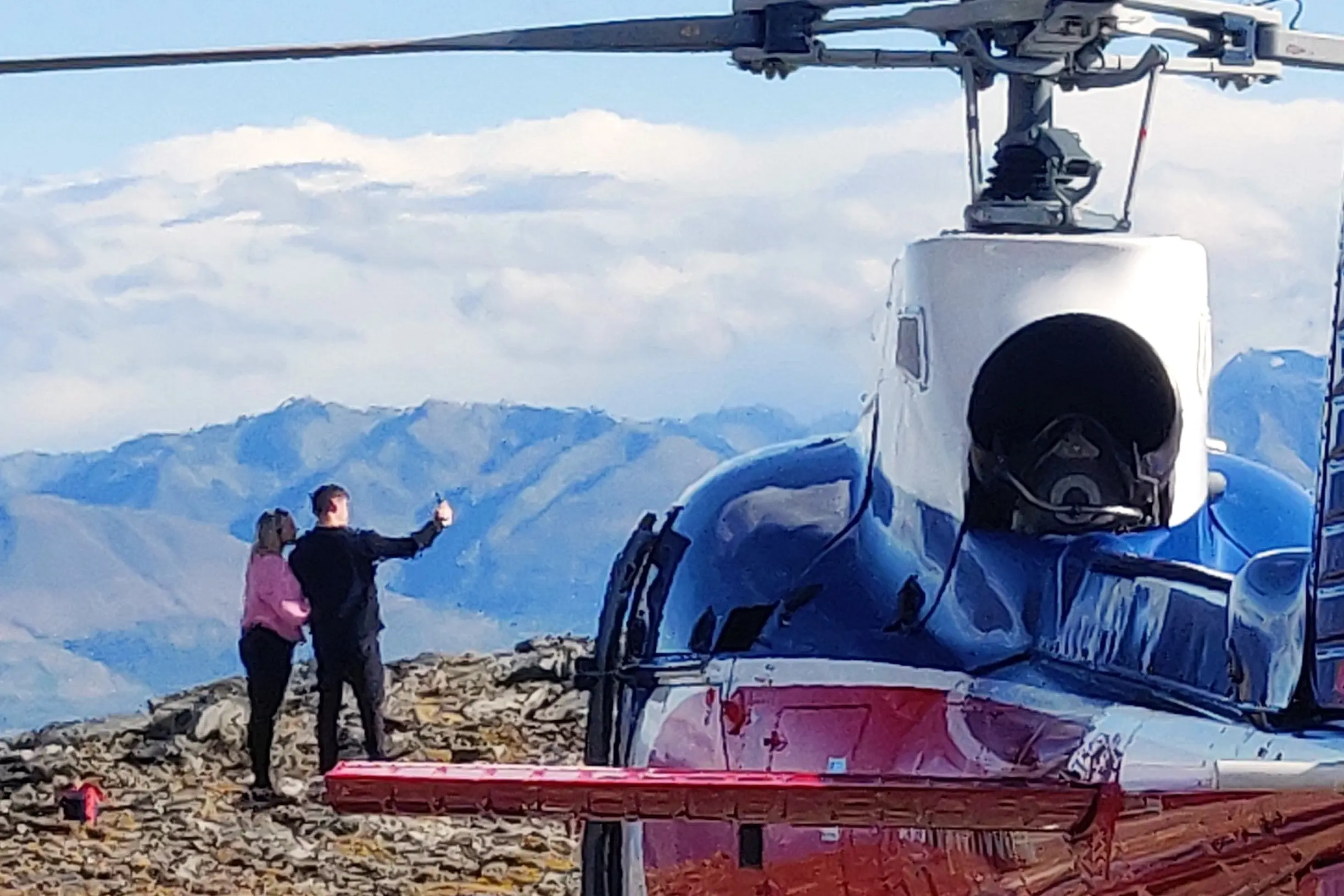 The Helicopter Line can\\u00A0serve a \\u201Ccelebratory\\u201D drink at remote locations during bespoke scenic flights. Photo: The Helicopter Line