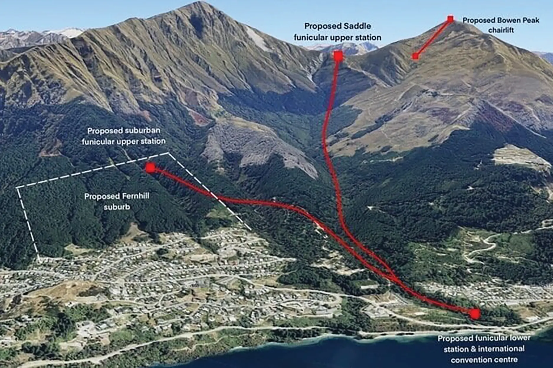 \"Unwanted and ludicrous\": The Fernhill and Sunshine Bay Community Association are railing against a proposed fast-track development, mooted by Bowen Peak Ltd, in an open letter. Image: Archive