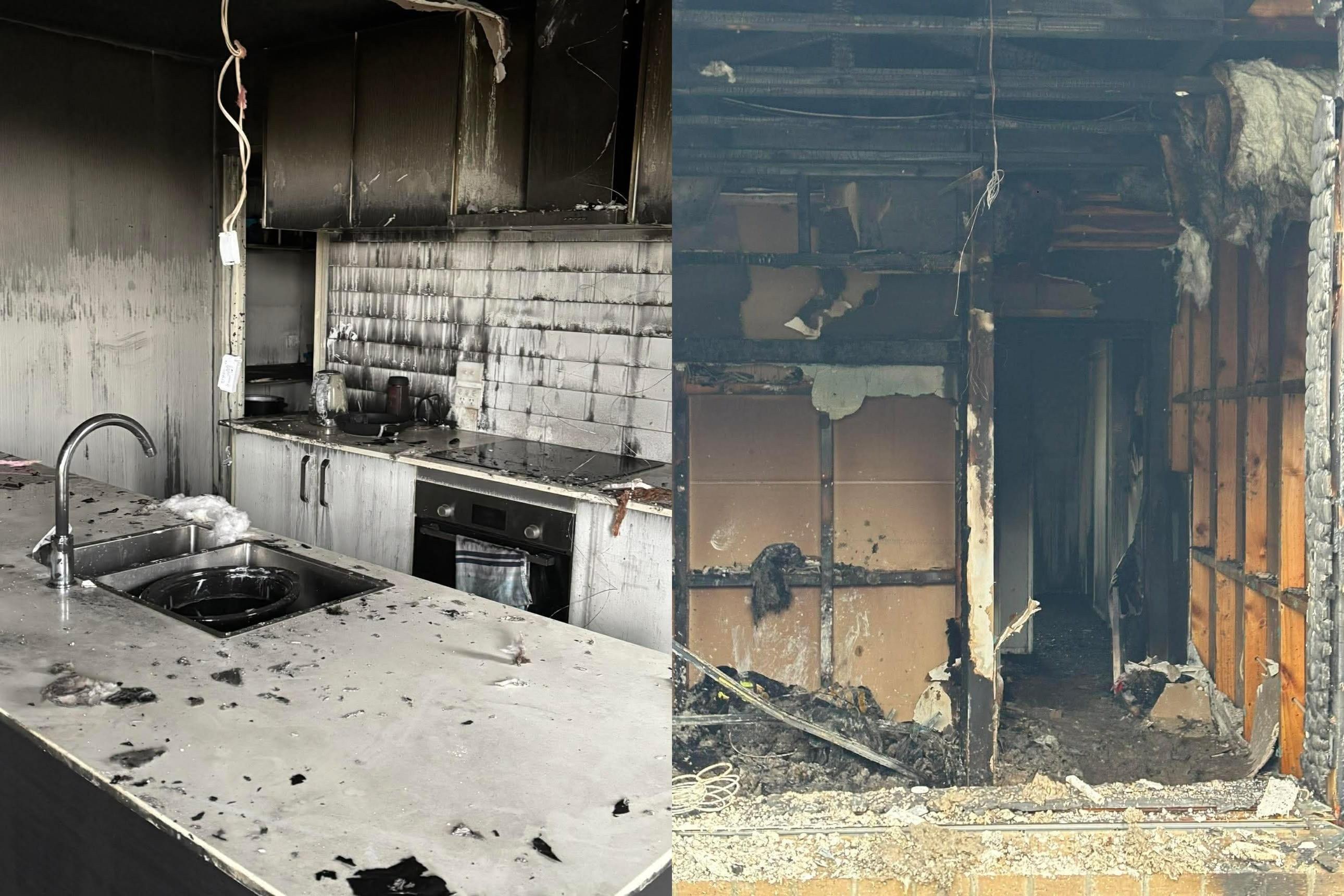 First-home buyer left to pick up the pieces after cellphone catches fire