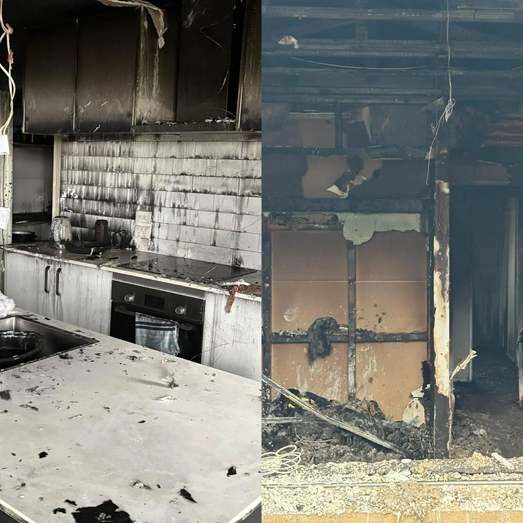First-home buyer left to pick up the pieces after cellphone catches fire