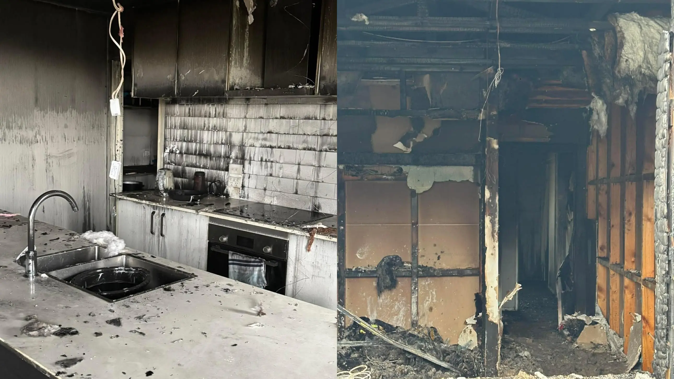 First-home buyer left to pick up the pieces after cellphone catches fire
