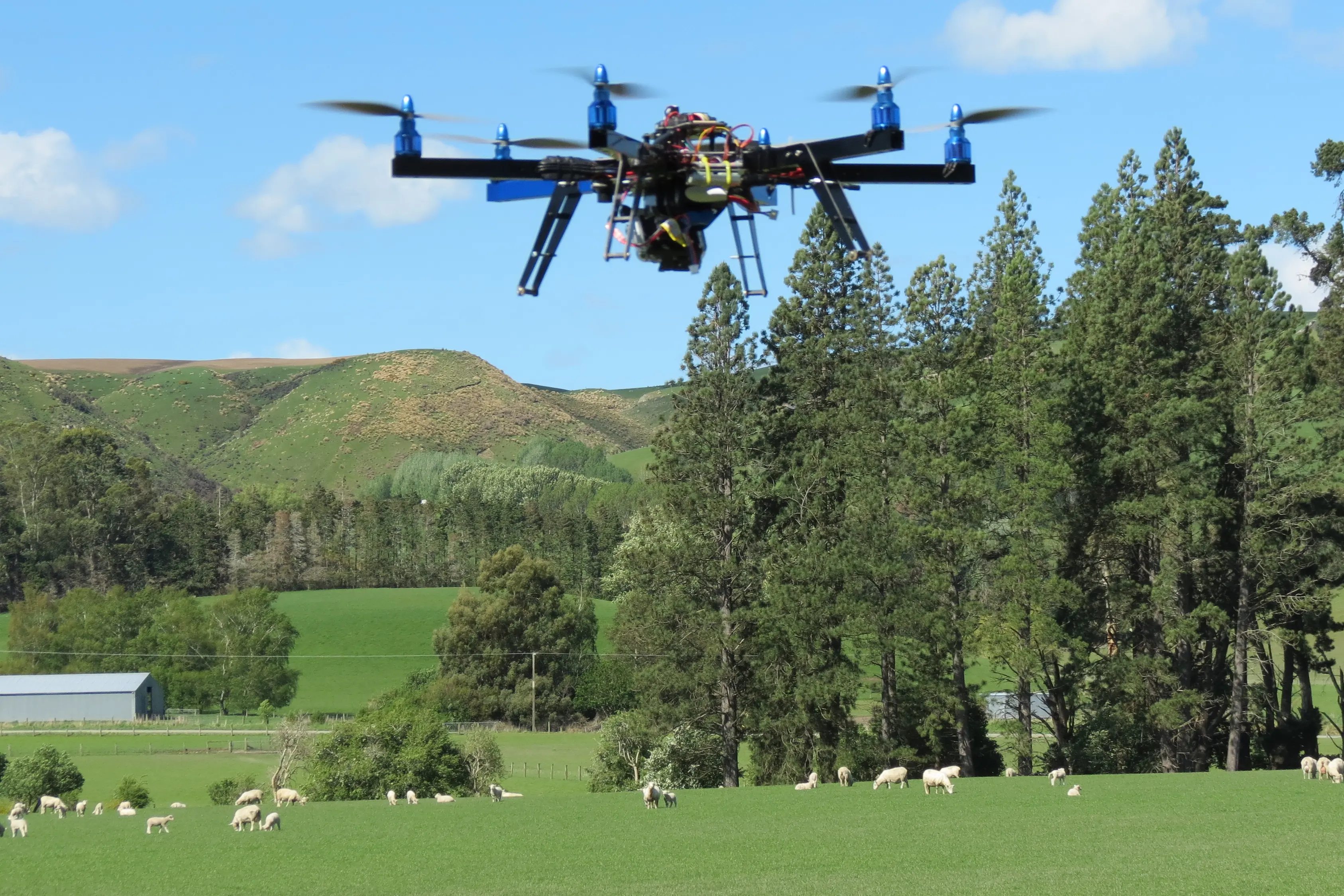 On-farm drone . . . The drone has dozens of applications and uses in agriculture. PHOTO: YVONNE O\\'HARA