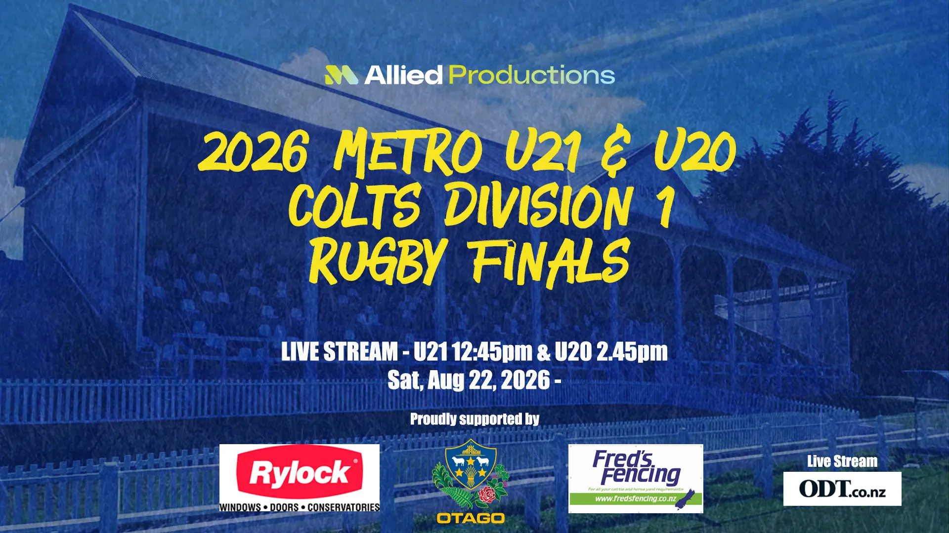 2026 Metro U21& U20 Colts Division 1 Finals — Live Stream