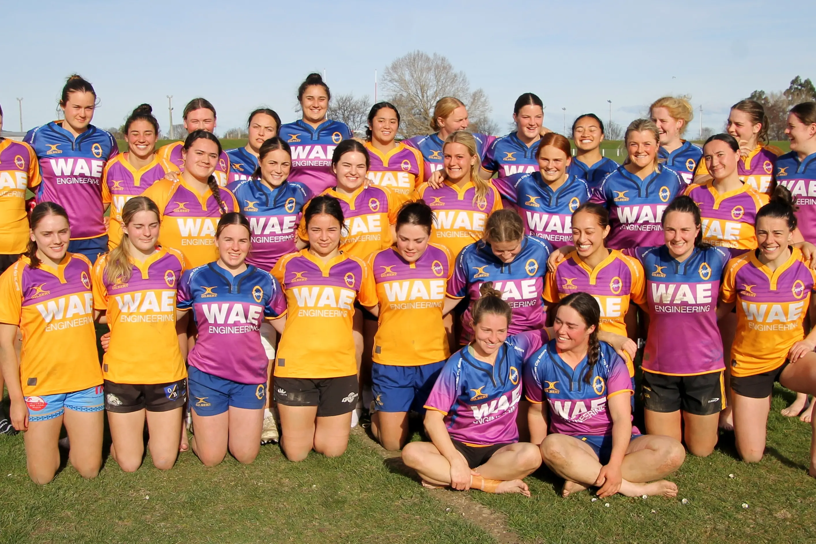 The Otago Spirit rugby squad enjoed glorious weather training in Balclutha on Saturday, August 22. Photo: Nick Brook