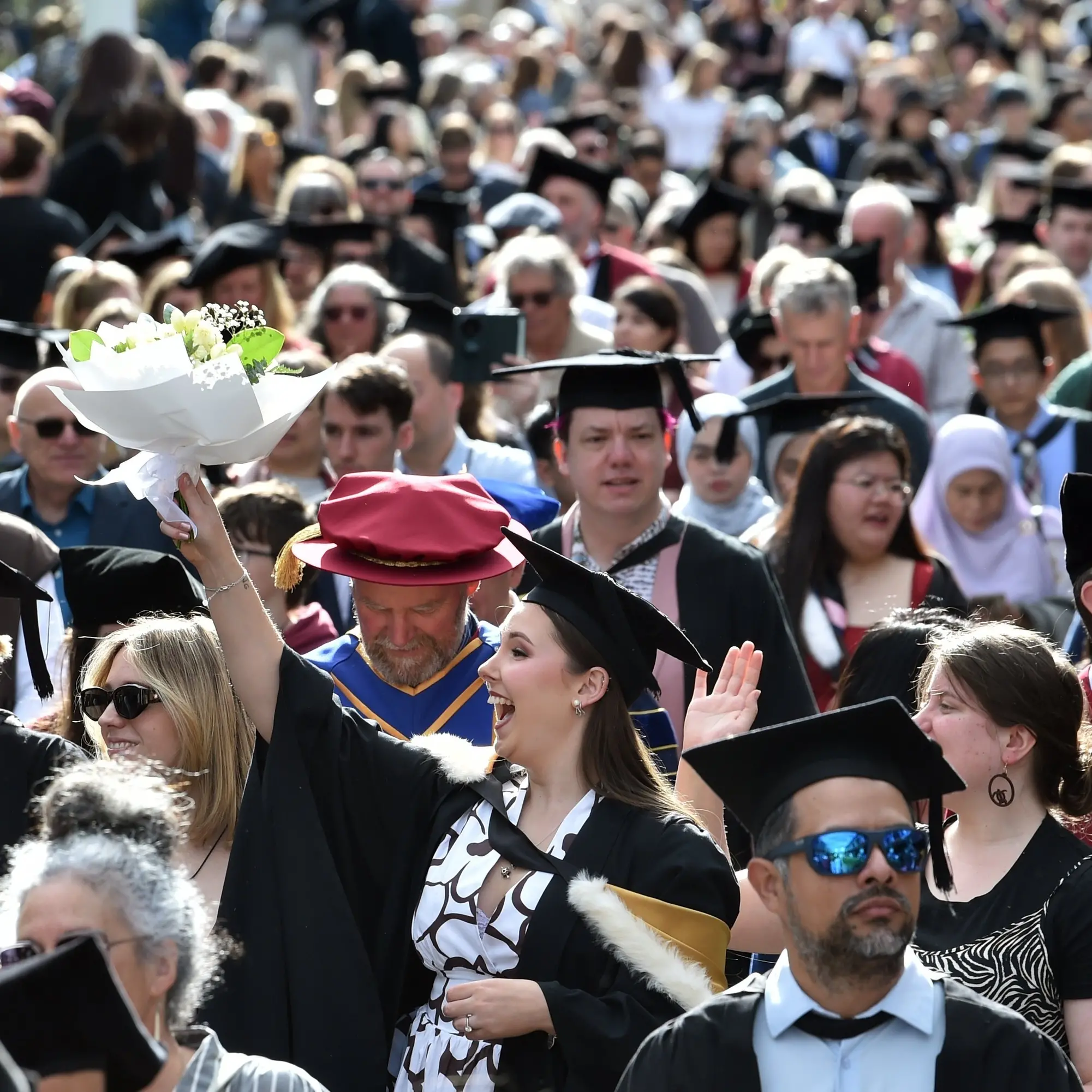 Marching for graduation