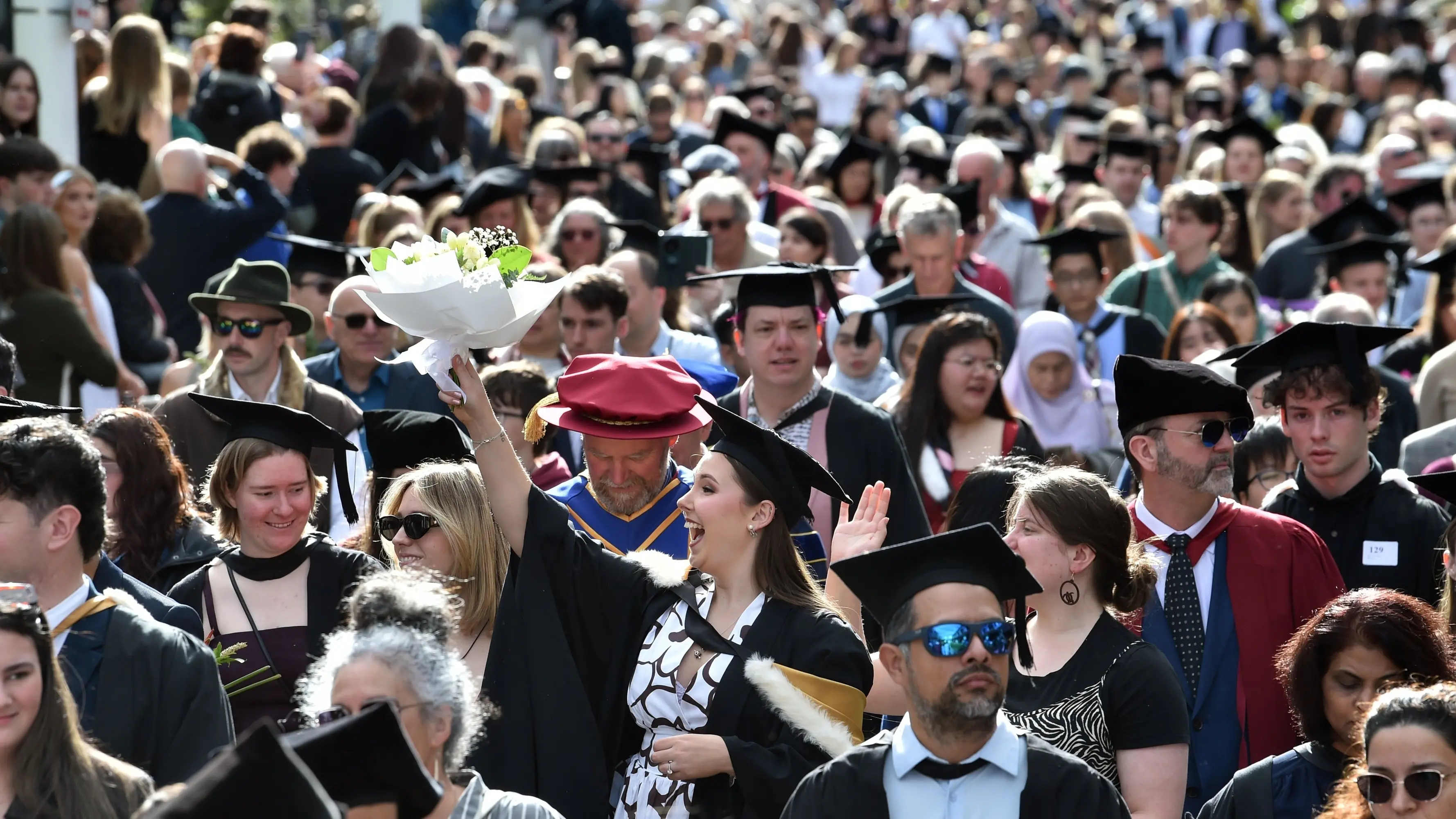 Marching for graduation
