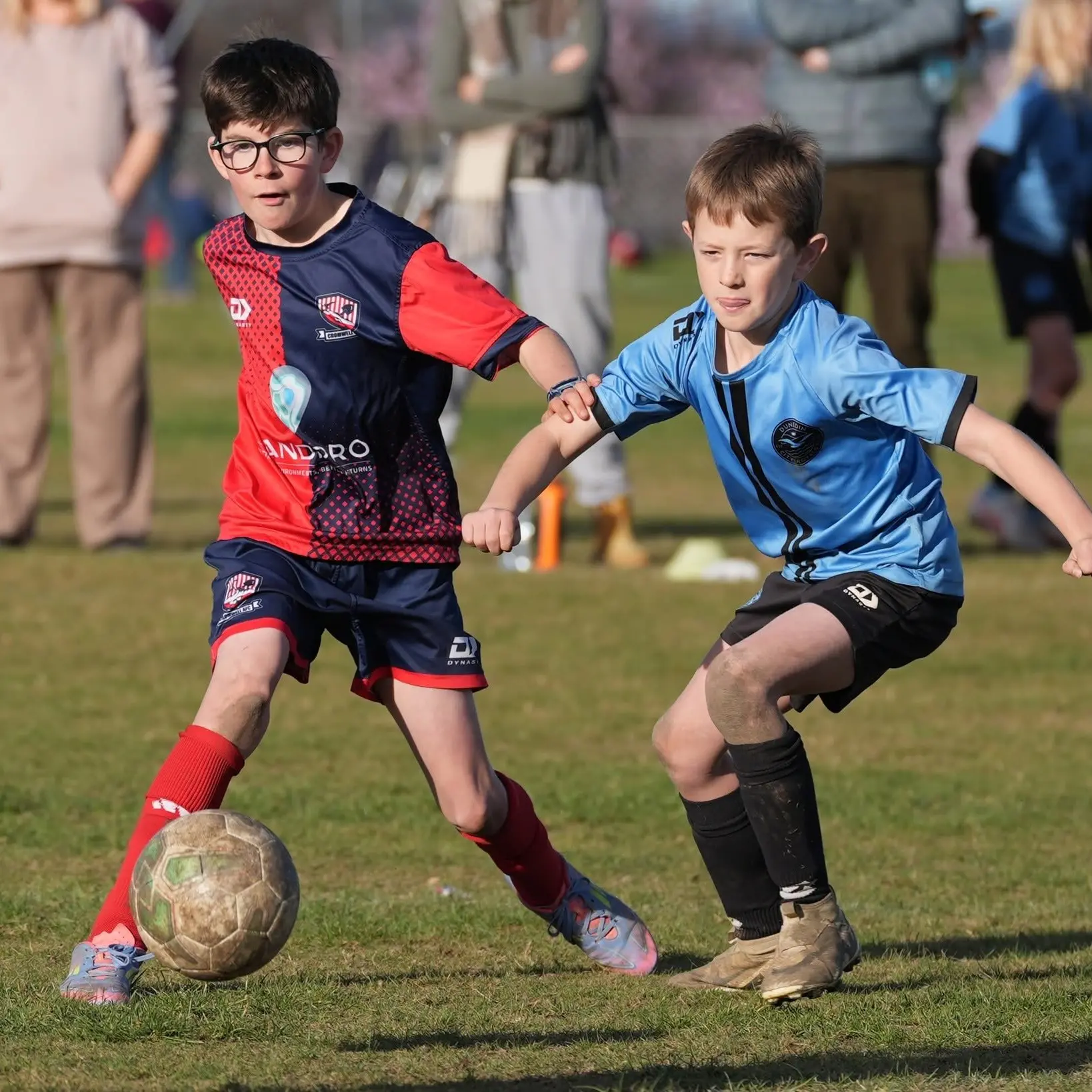Football in full flight