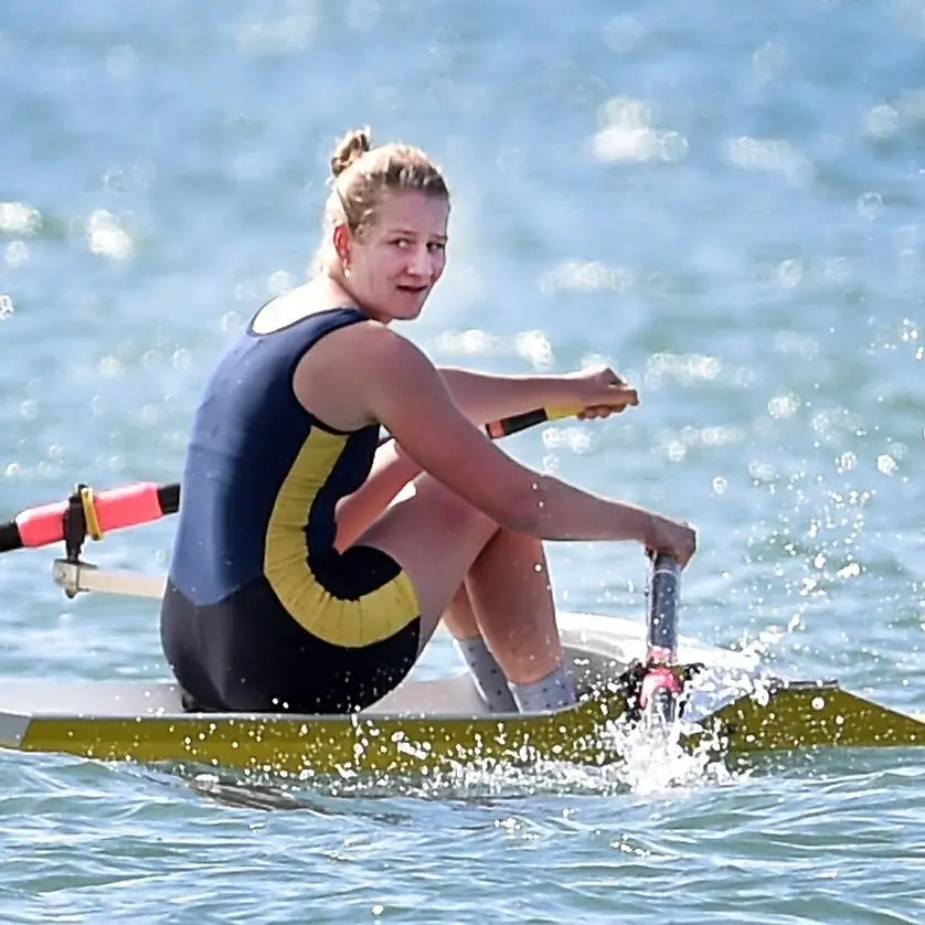 Otago rowing pair racing at world champs