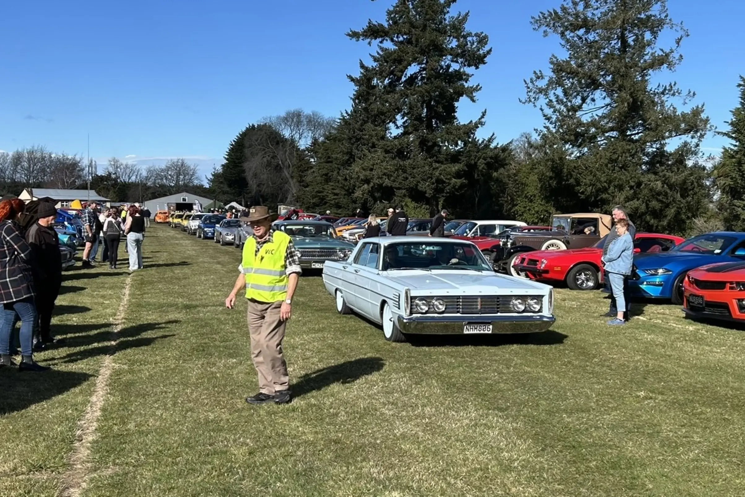 A variety of vehicles were on show at the Ashburton Vintage Car Club Daffodil Rally for Cancer Show \\'n Shine in Ashburton on Sunday. Photo: Supplied