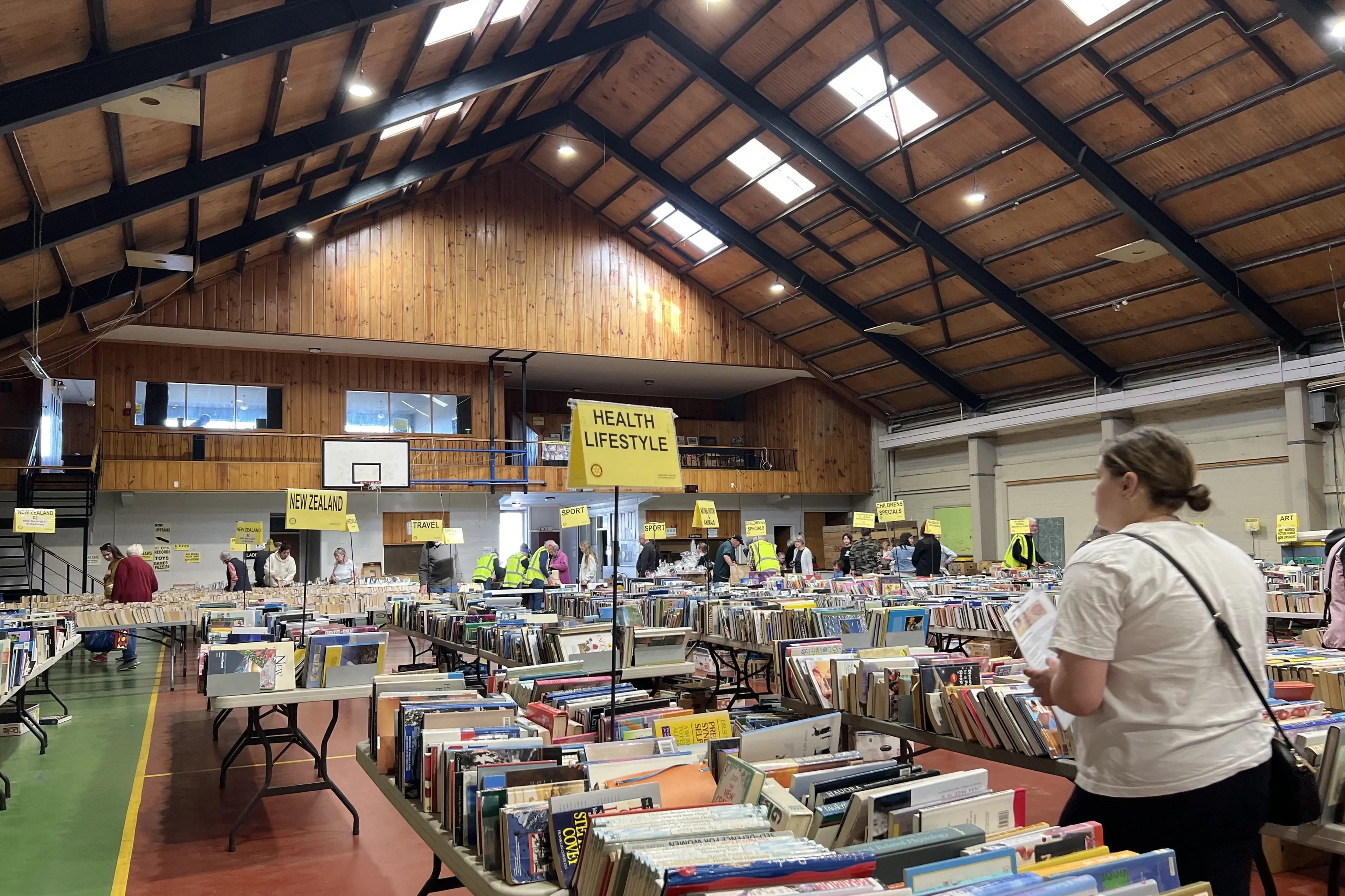 Rotary, who run their annual Bookarama event in the Sports Hall on Tancred St, is one of more than 20 community groups and individuals throwing their support into a tender to keep the hall in community hands. Photo: File