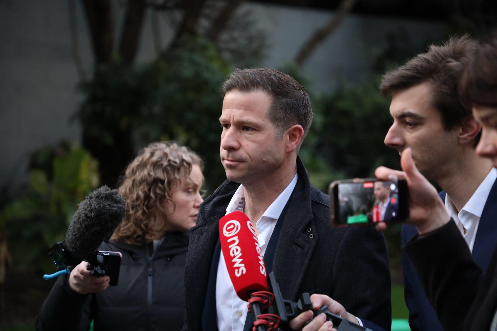Chris Penk returns to Parliament, won't say if he challenged Christopher Luxon