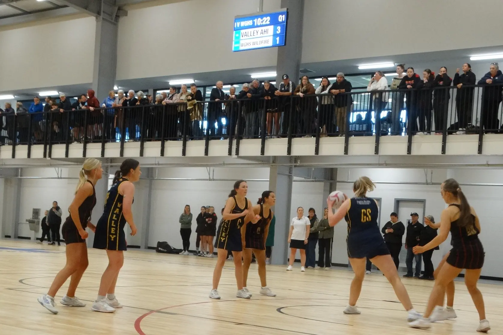 Valley Ahi and Waitaki Girls\\u2019 High School play each other at the new Network Waitaki Event Centre earlier in the season. Photo: Nic Duff