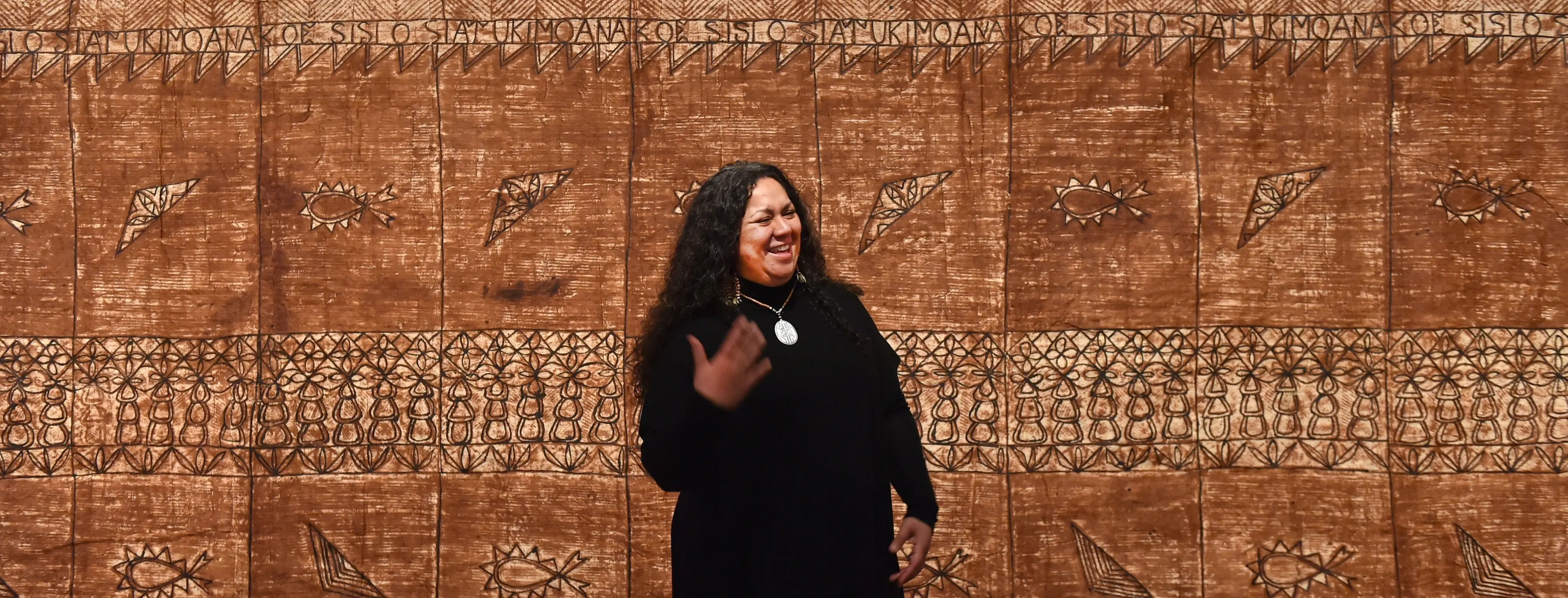 \\u014Ctepoti Pasifika Arts Collective co-facilitator Dr Irene Karongo Hundleby talks about the success of \\u201CStaying Power\\u201D at Dunedin Public Art Gallery. Photo: Peter McIntosh