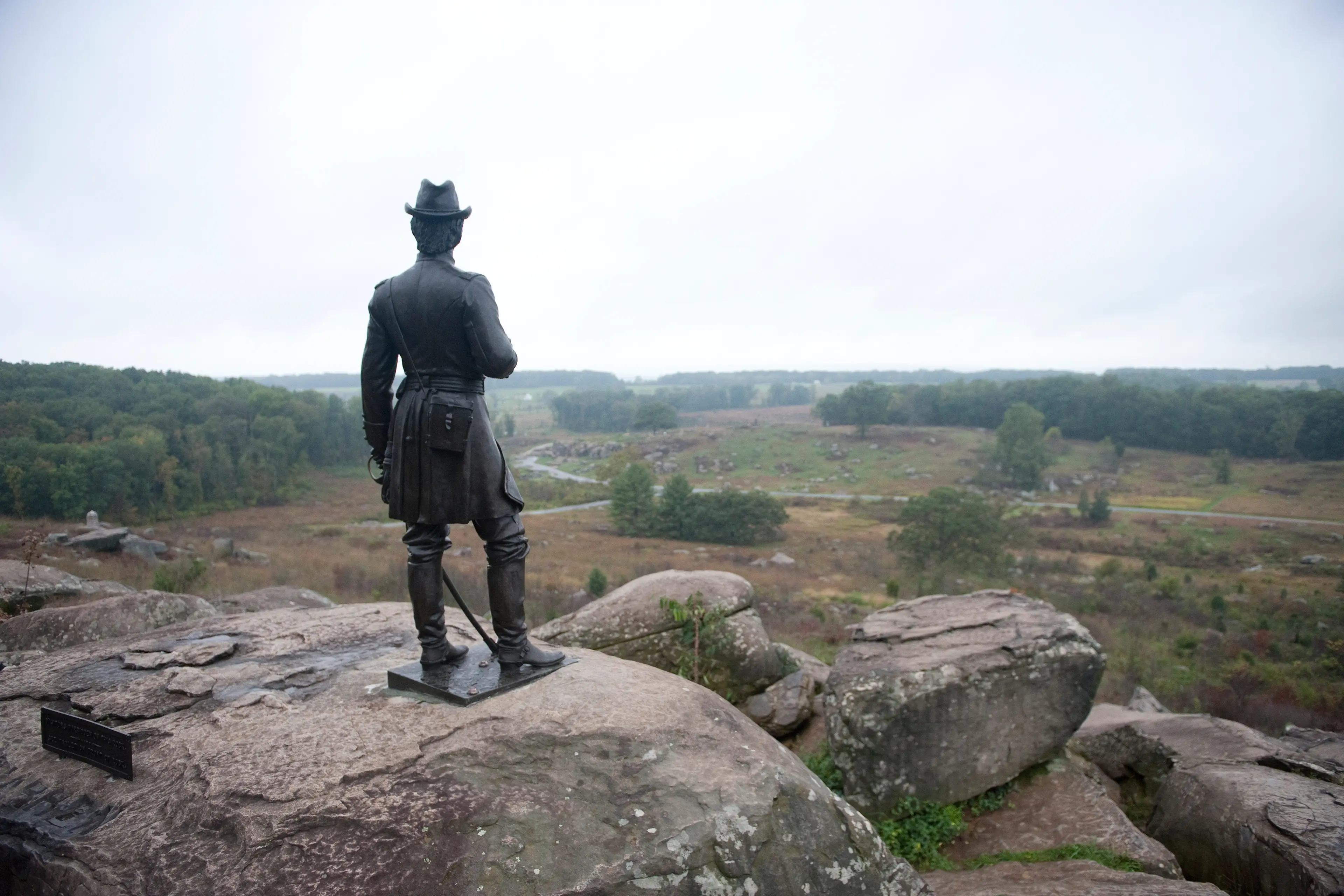 A memorial statue of Union General Kemble Warren on Little Round Top, Gettysburg. Photo: Douglas Graham/Roll Call