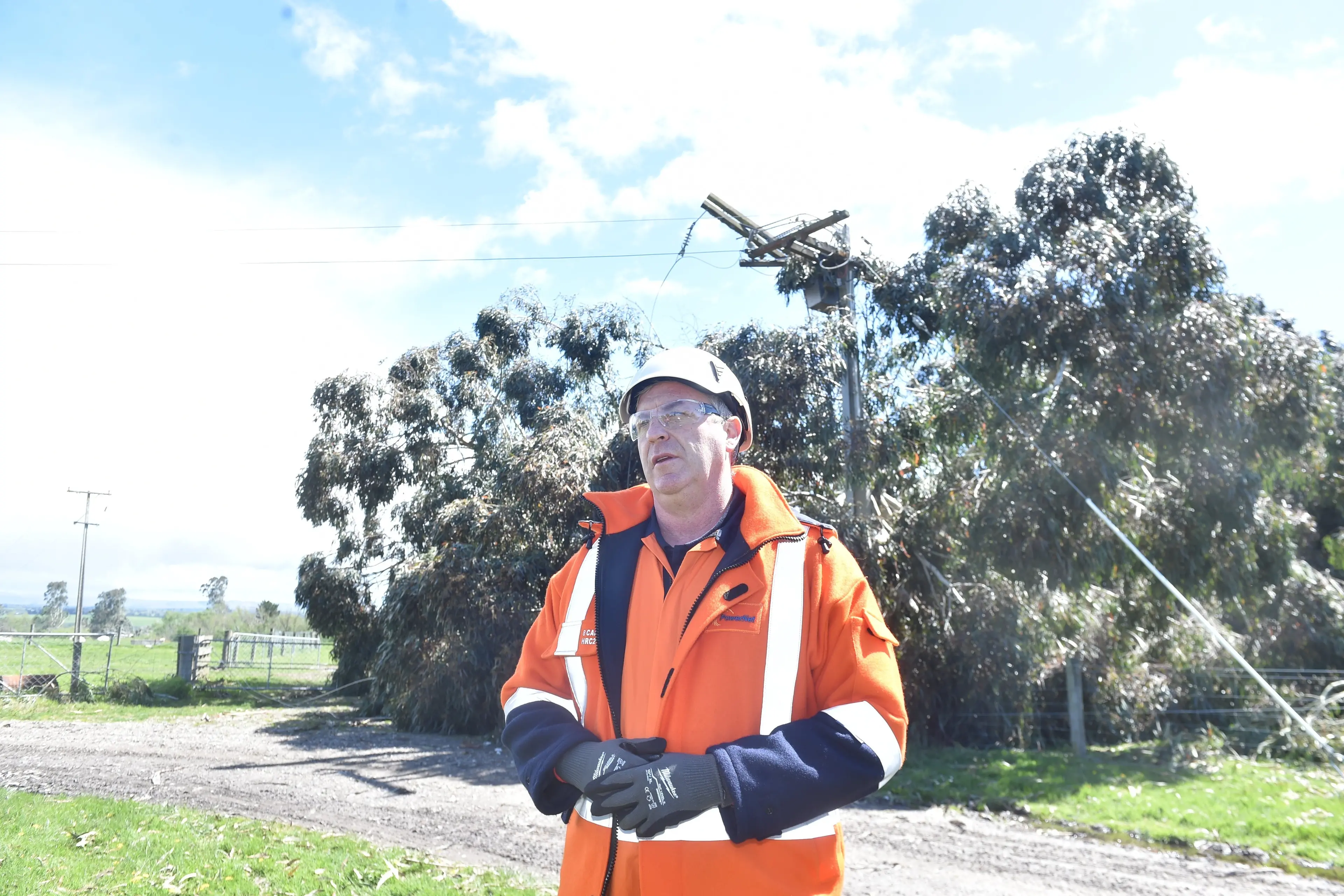 PowerNet chief executive Paul Blue at a Clydevale farm, following the October 2025 wind storm which knocked out power to thousands of customers across Otago and Southland. Photo: Peter McIntosh