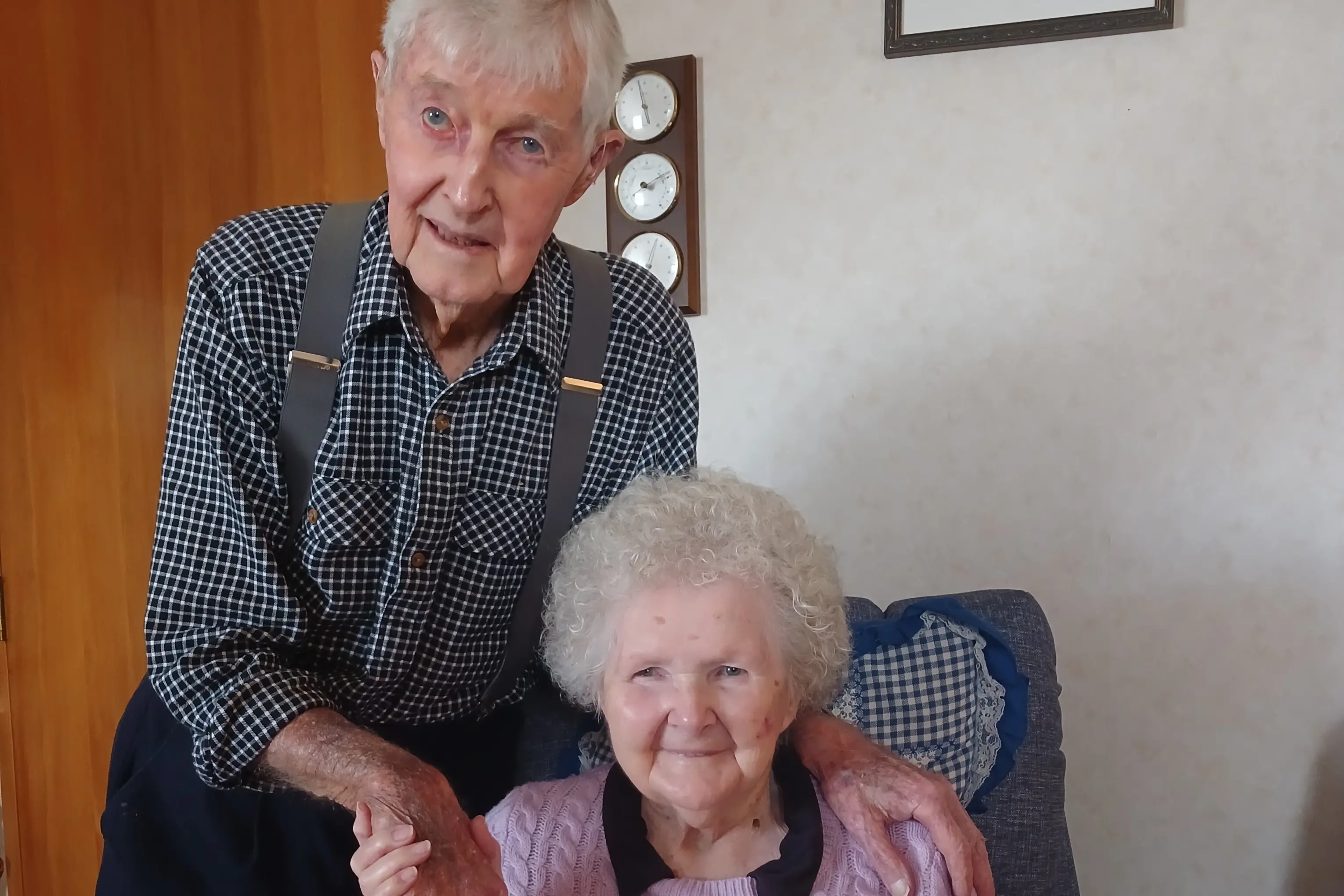 Temuka couple Stella and Bill Clouston have recently celebrated their 70th wedding anniversary with family and friends. Photo: Claire Allison