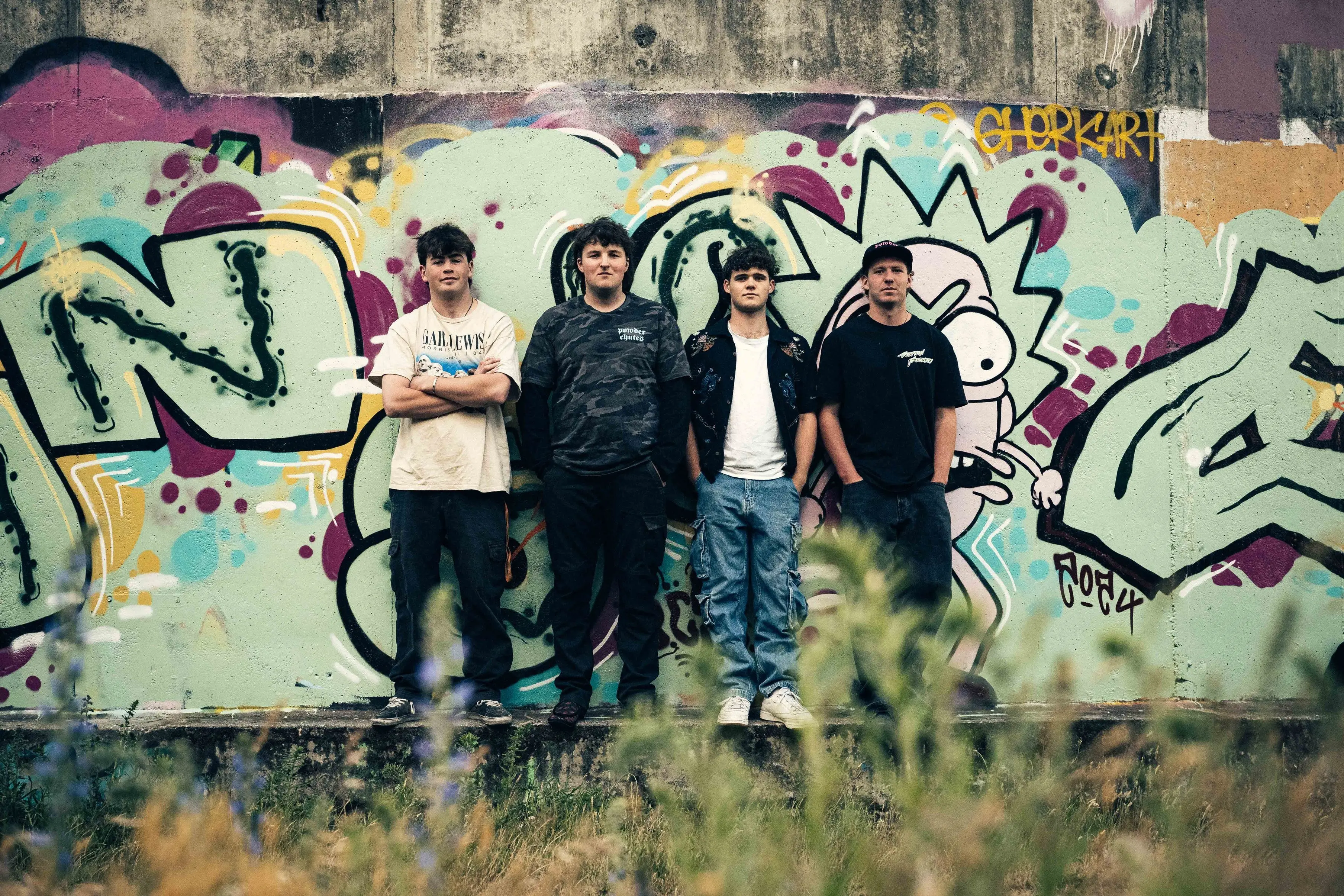 W\\u0101naka band Powder Chutes, made up of Clarke West, Archie Orbell, Henry McConnell and Otis Murphy, have been announced in the line-up for Rhythm and Alps alongside artists such as Benee, Shapeshifter and Dimension. Photo: Nat Warburton